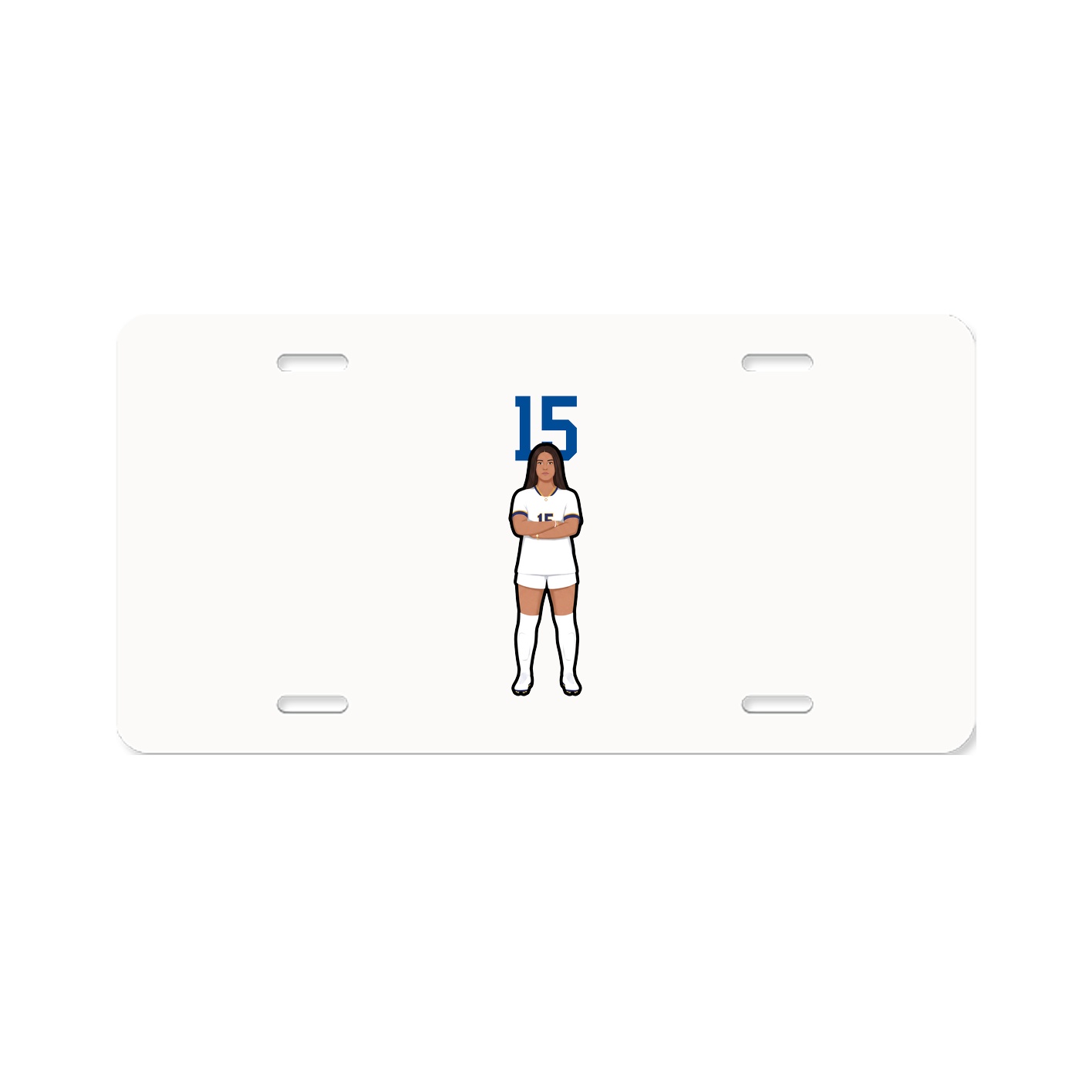 License Plate — Number Top in Classic