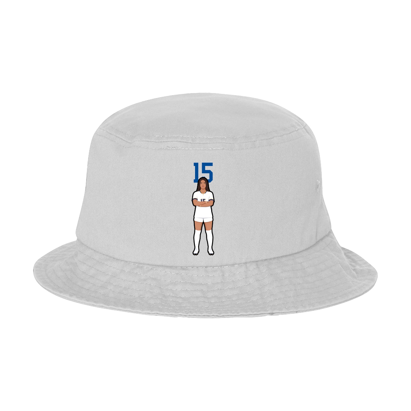 Bucket Cap — Number Top in White