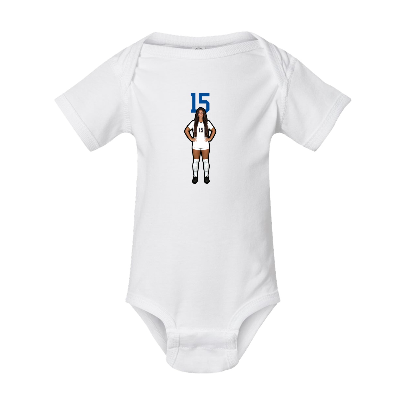 Baby Onesie — Number Top in White