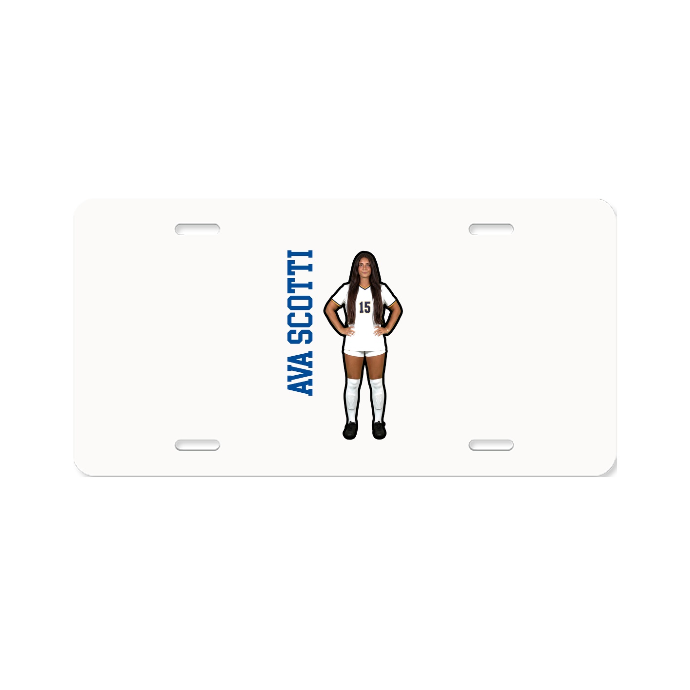 License Plate — Name Vertical in Classic