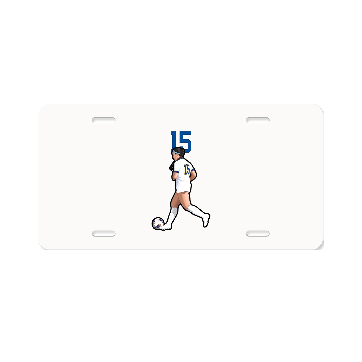 License Plate — Number Top in Classic