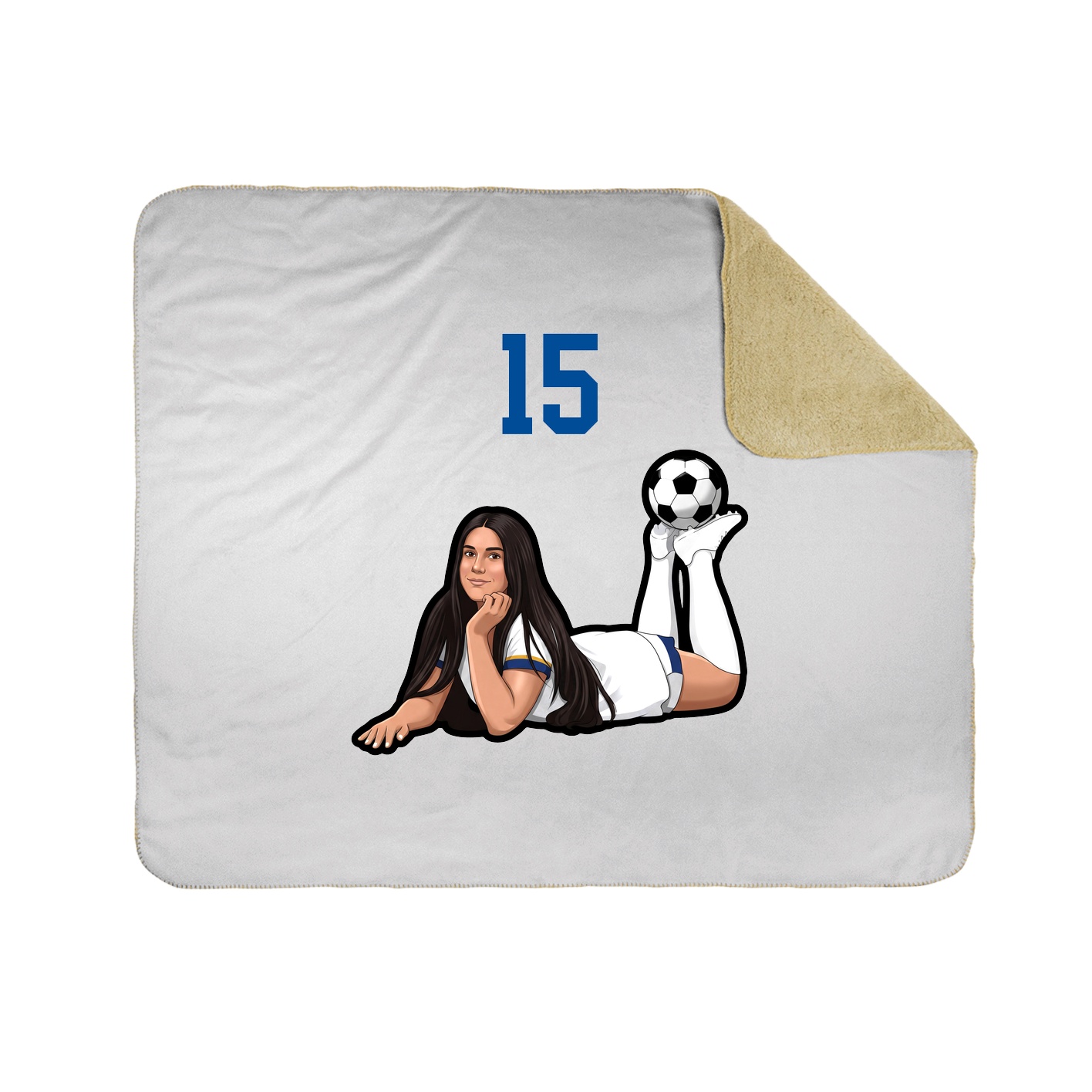 Throw Blanket — Number Top in White