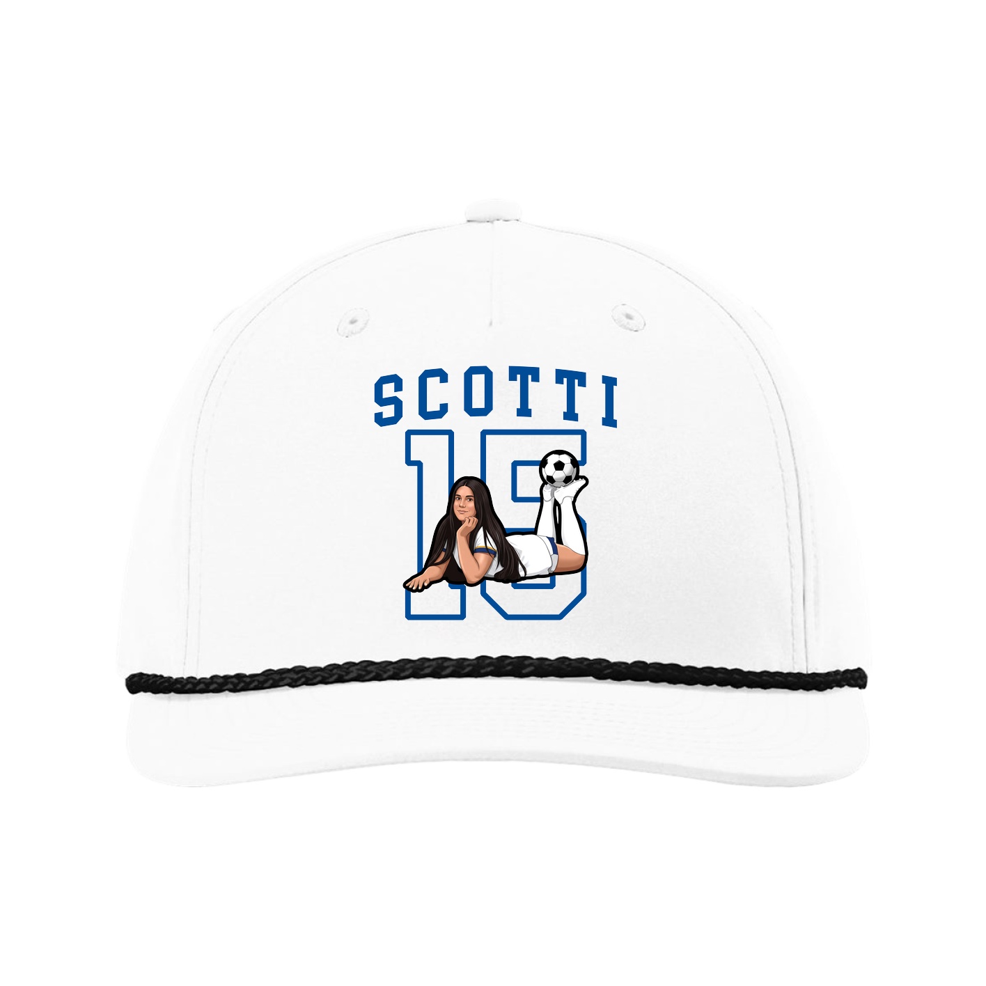 Five-Panel Classic Rope Cap — Shirsey in White