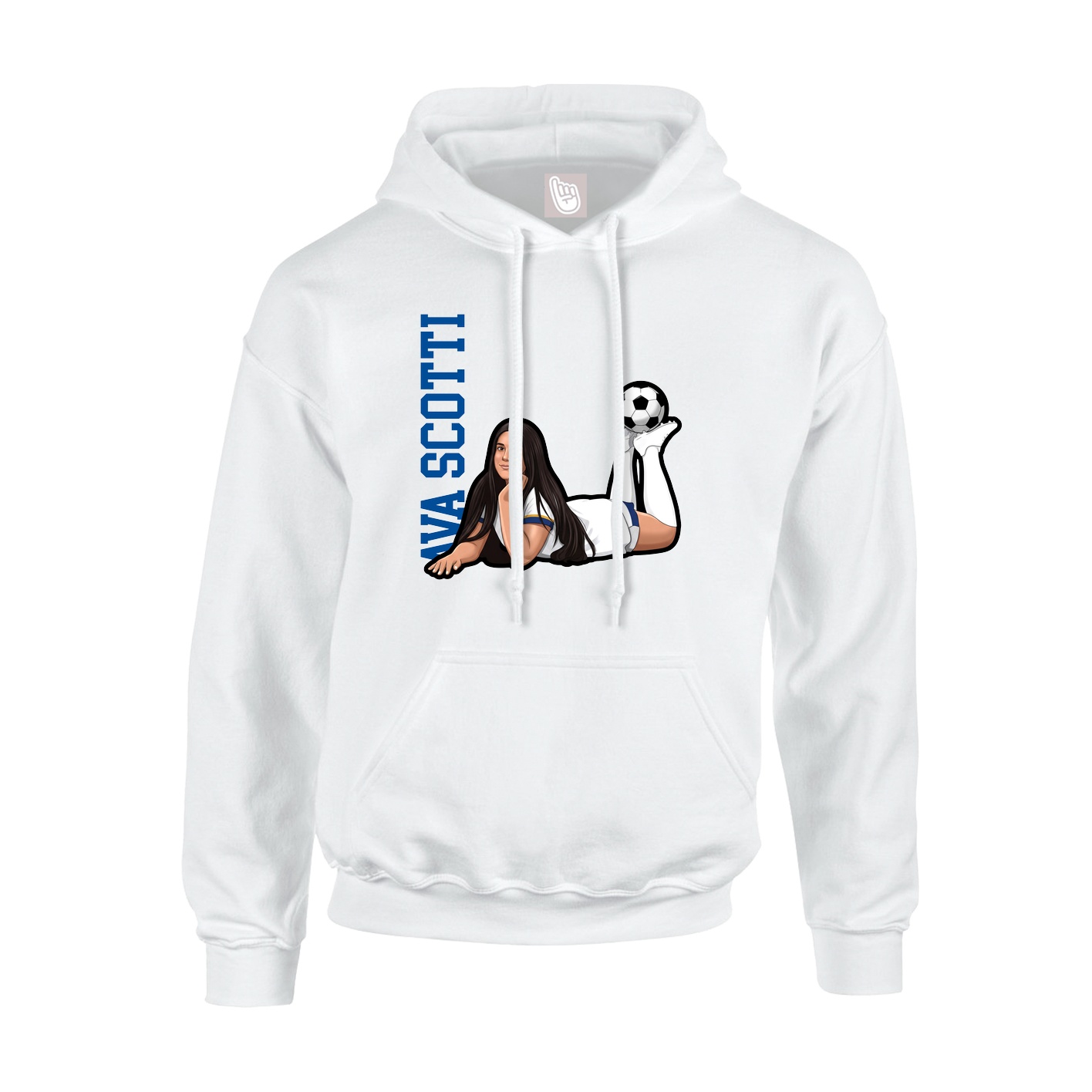 Hoodie — Name Vertical in White