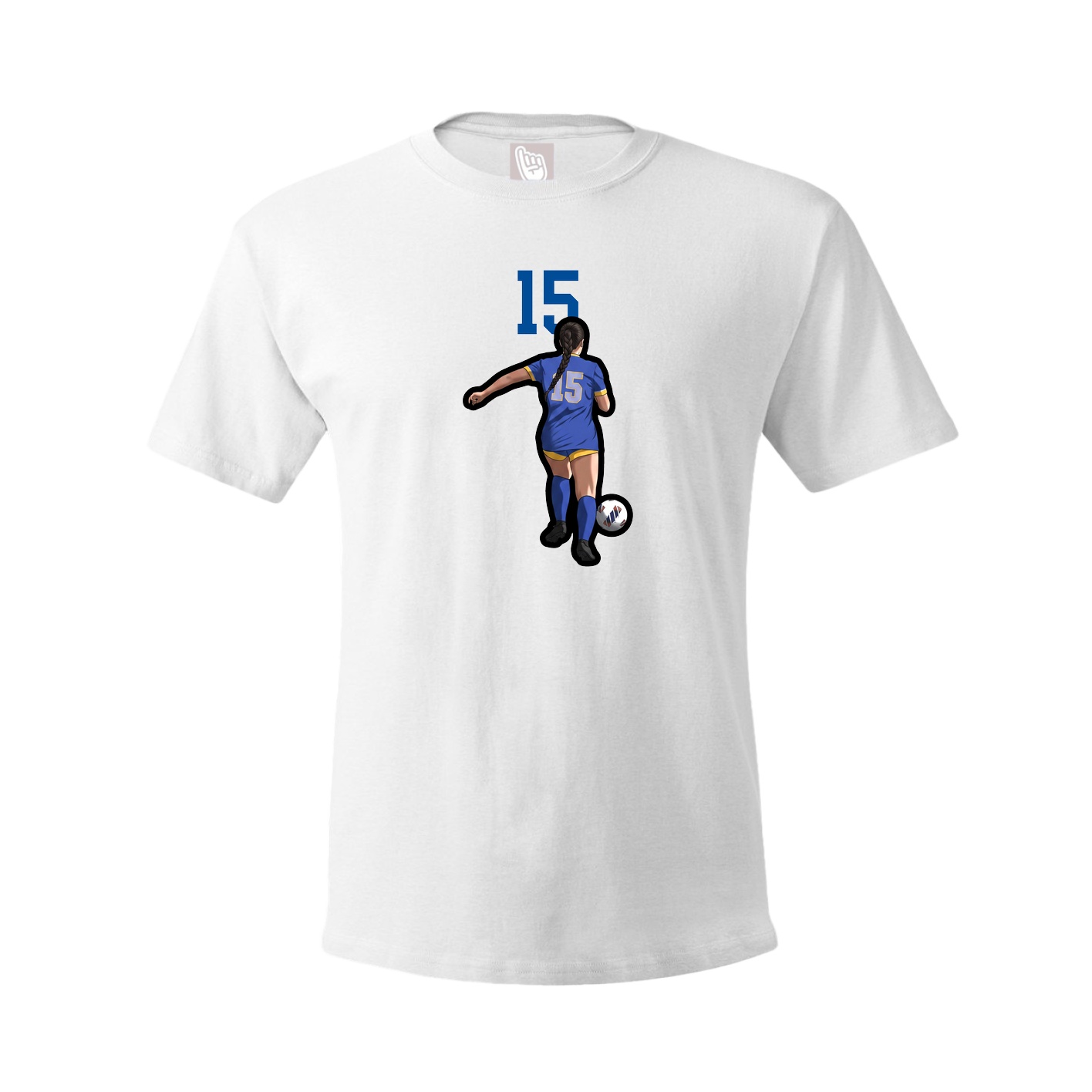 Youth Tee — Number Top in White