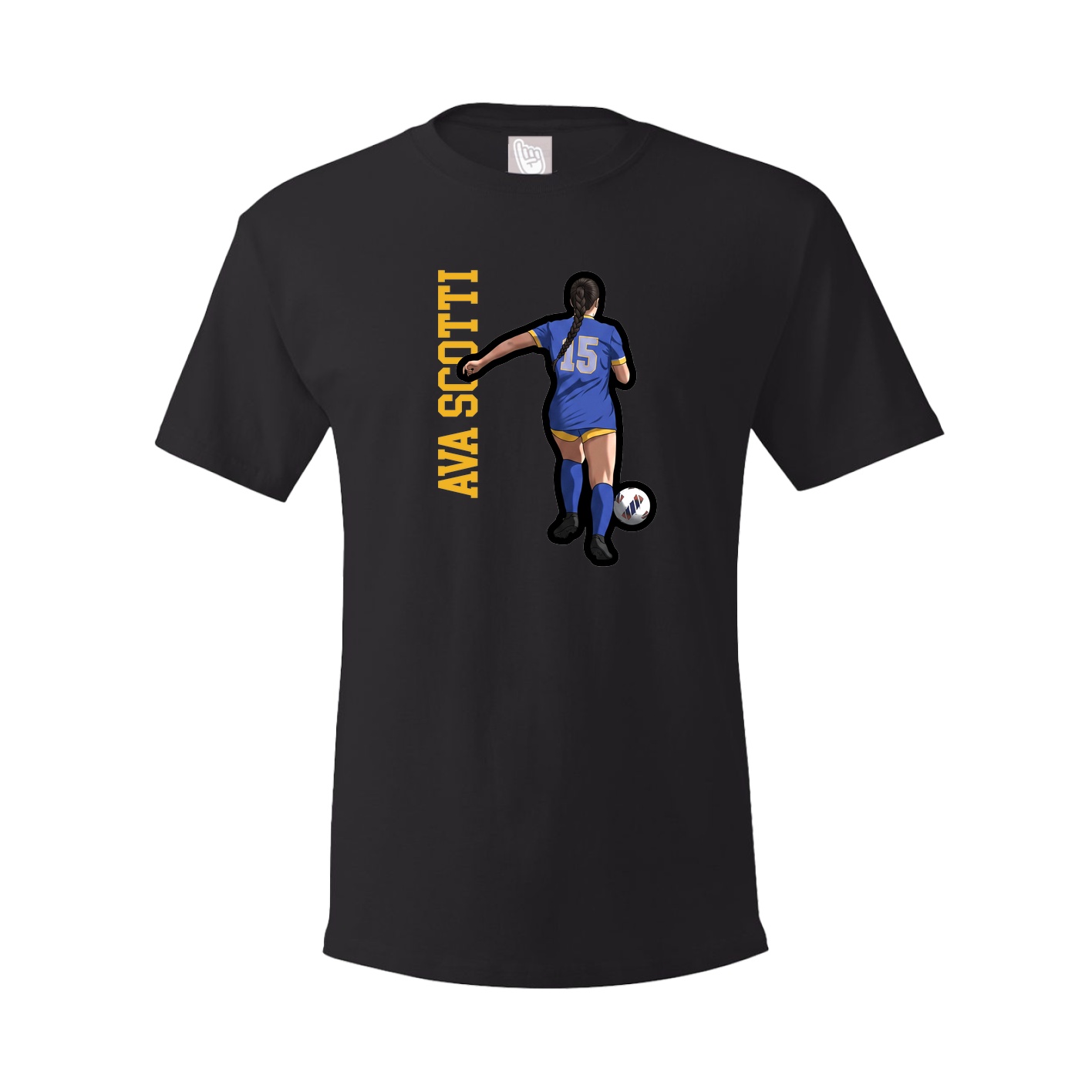 Tee — Name Vertical in Black