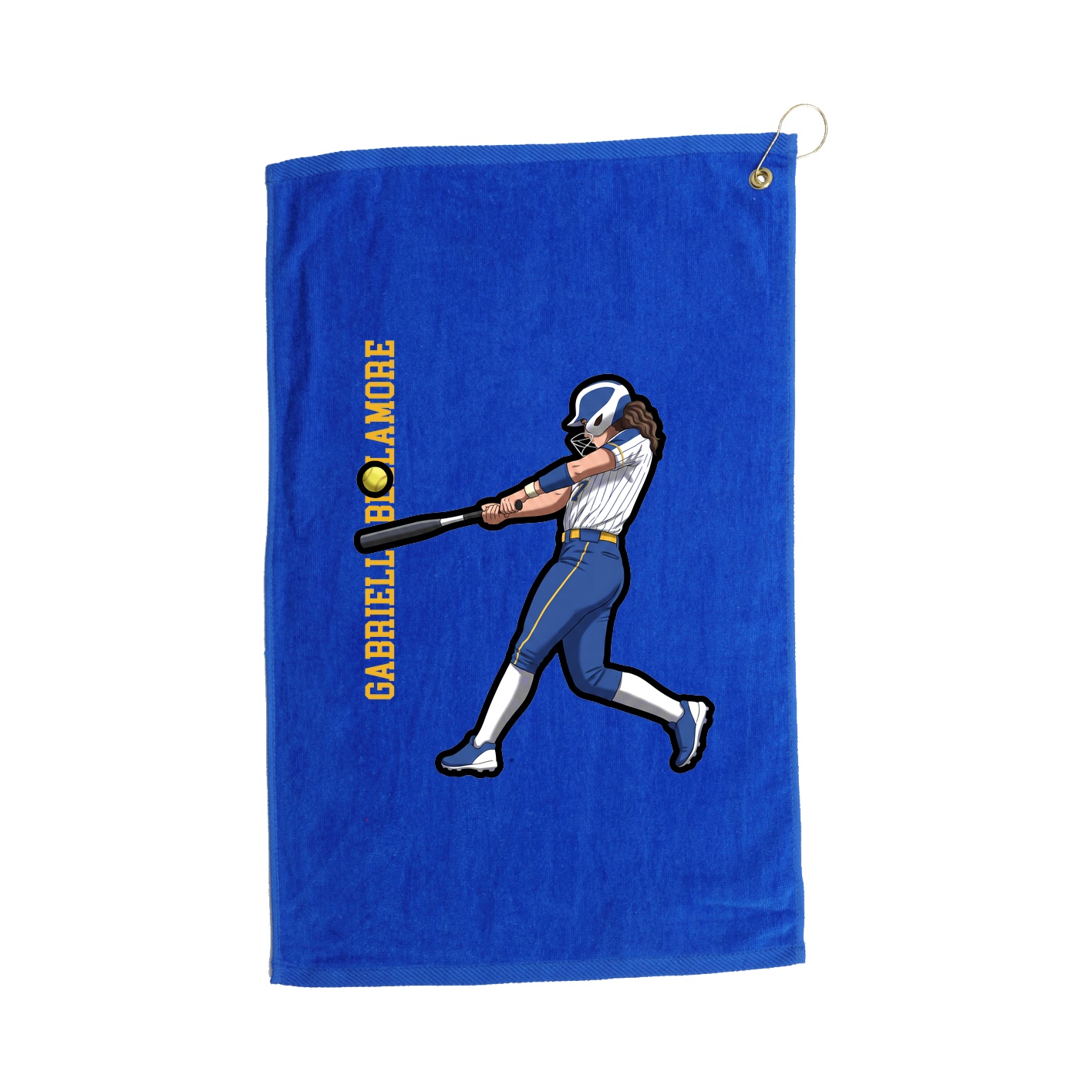 Golf Towel — Name Vertical in Royal