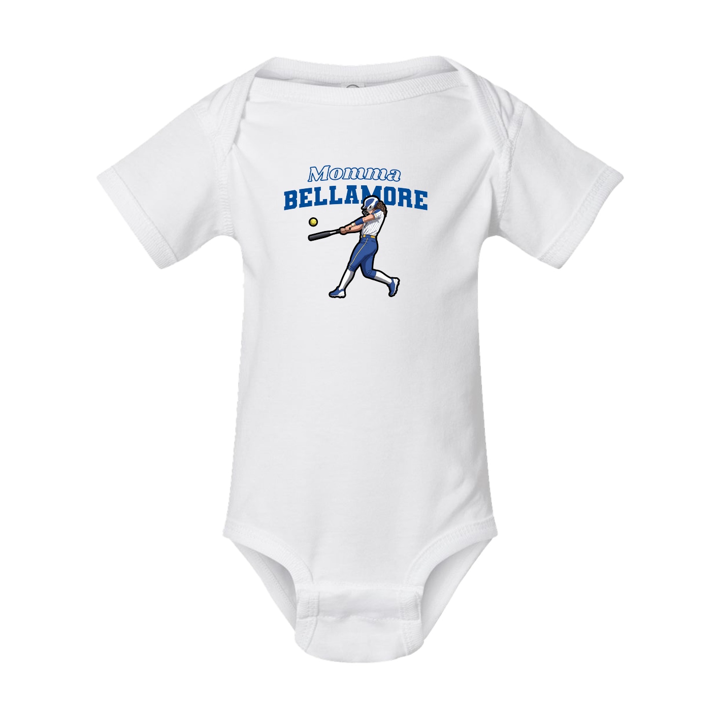 Baby Onesie — Mothers Day Block in White