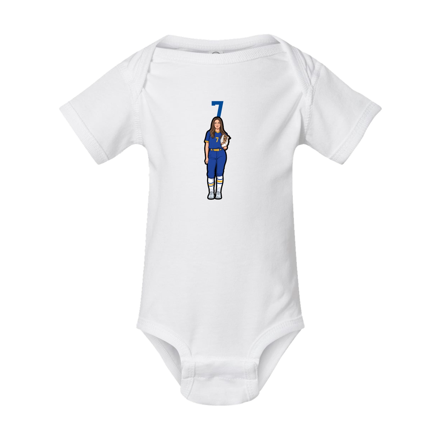 Baby Onesie — Number Top in White