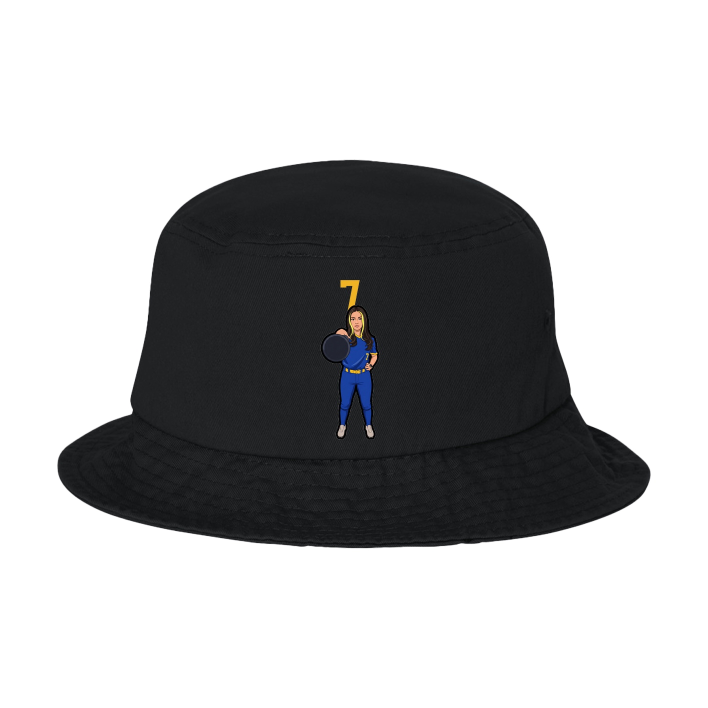 Bucket Cap — Number Top in Black
