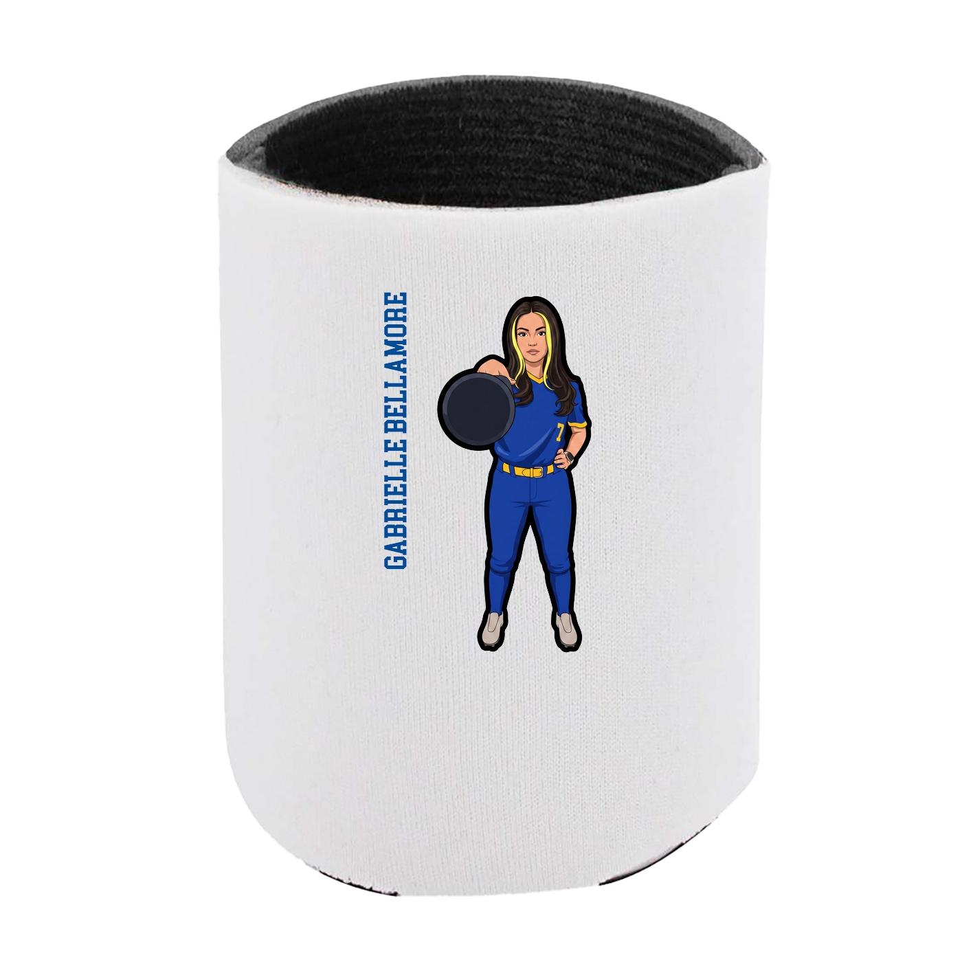 Can Holder — Name Vertical in White