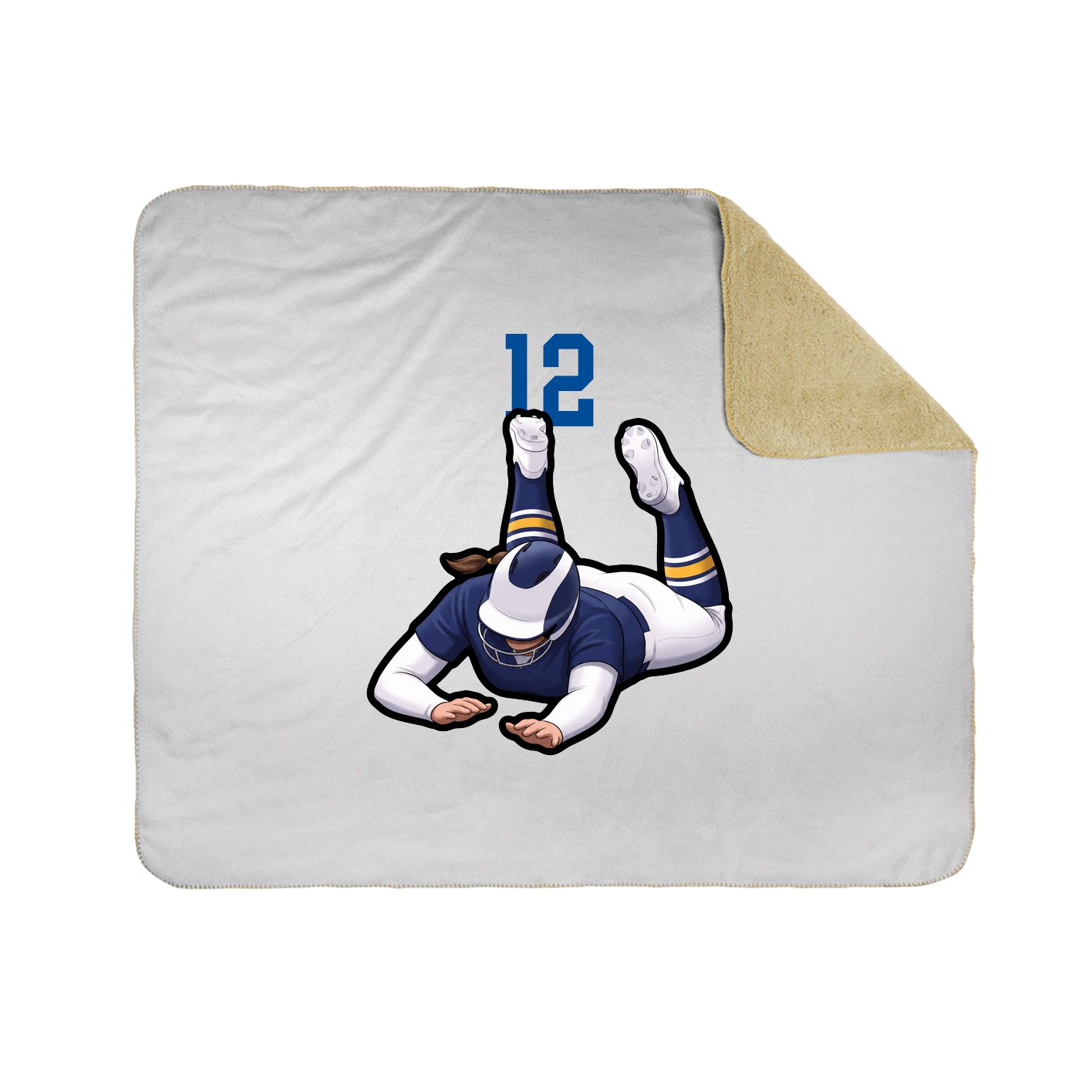 Throw Blanket — Number Top in White