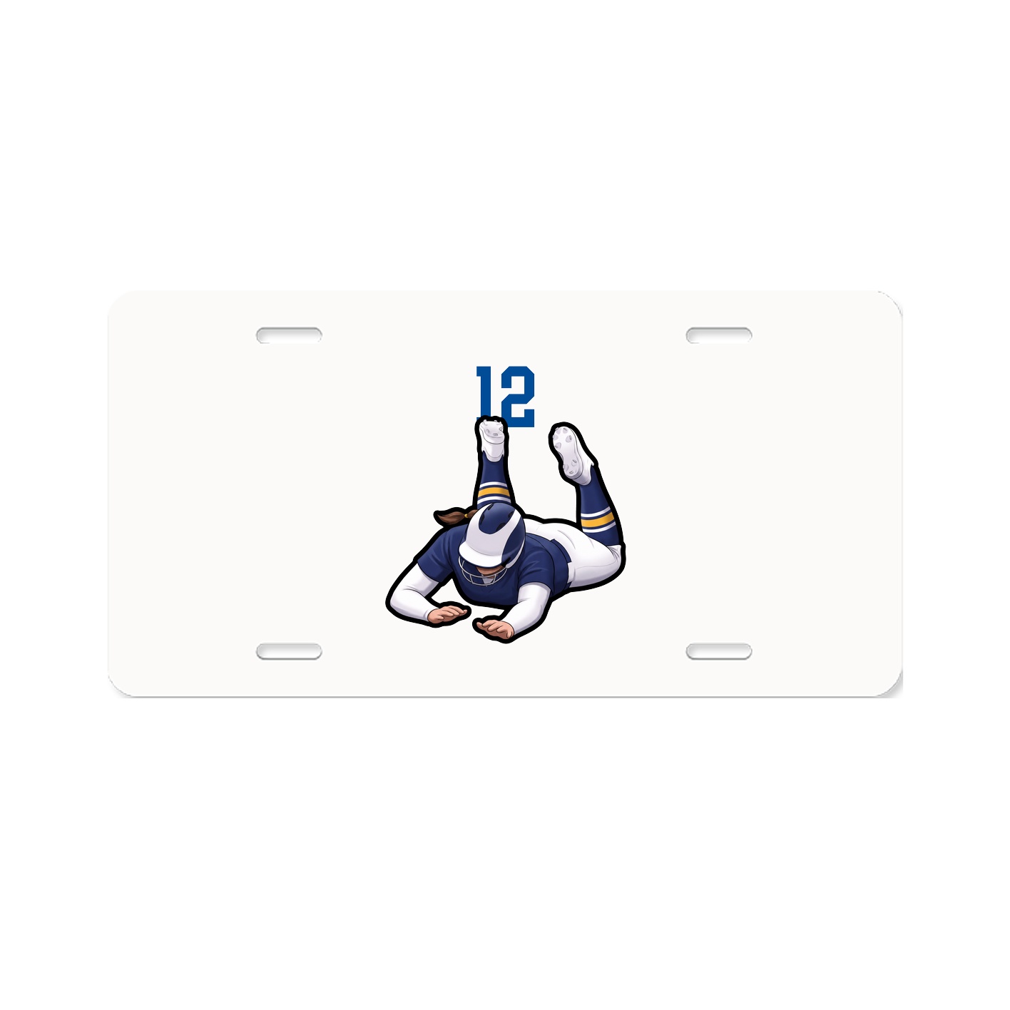 License Plate — Number Top in Classic