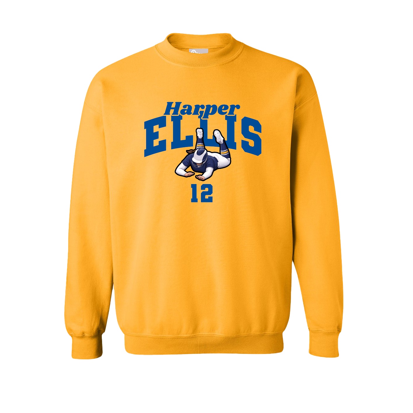 Fleece Crew — Signature Arch in Gold