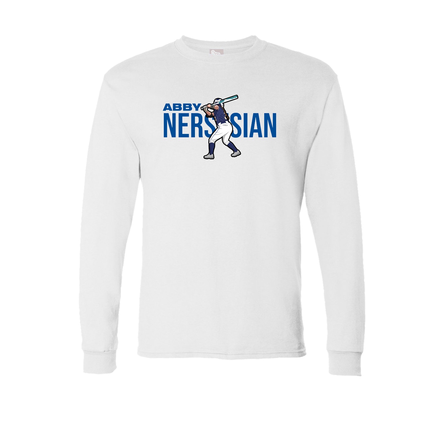 Long Sleeve Tee — Player Name in White