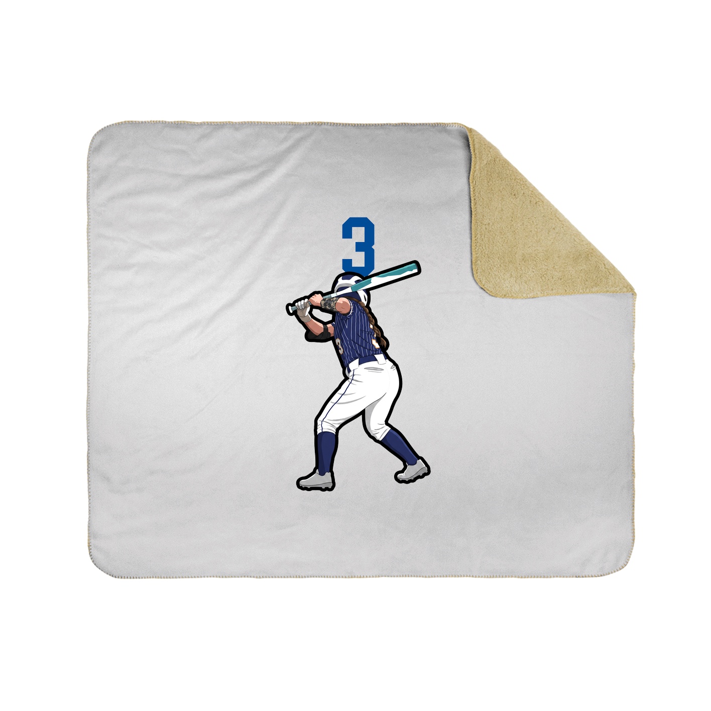 Throw Blanket — Number Top in White