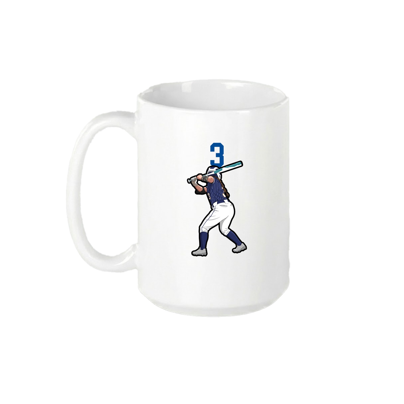 15oz Coffee Mug — Number Top in White