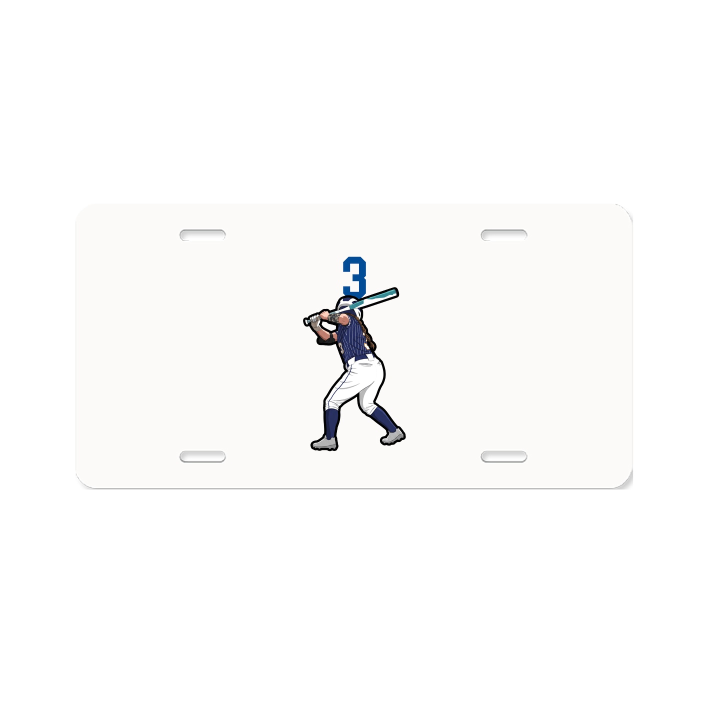 License Plate — Number Top in Classic