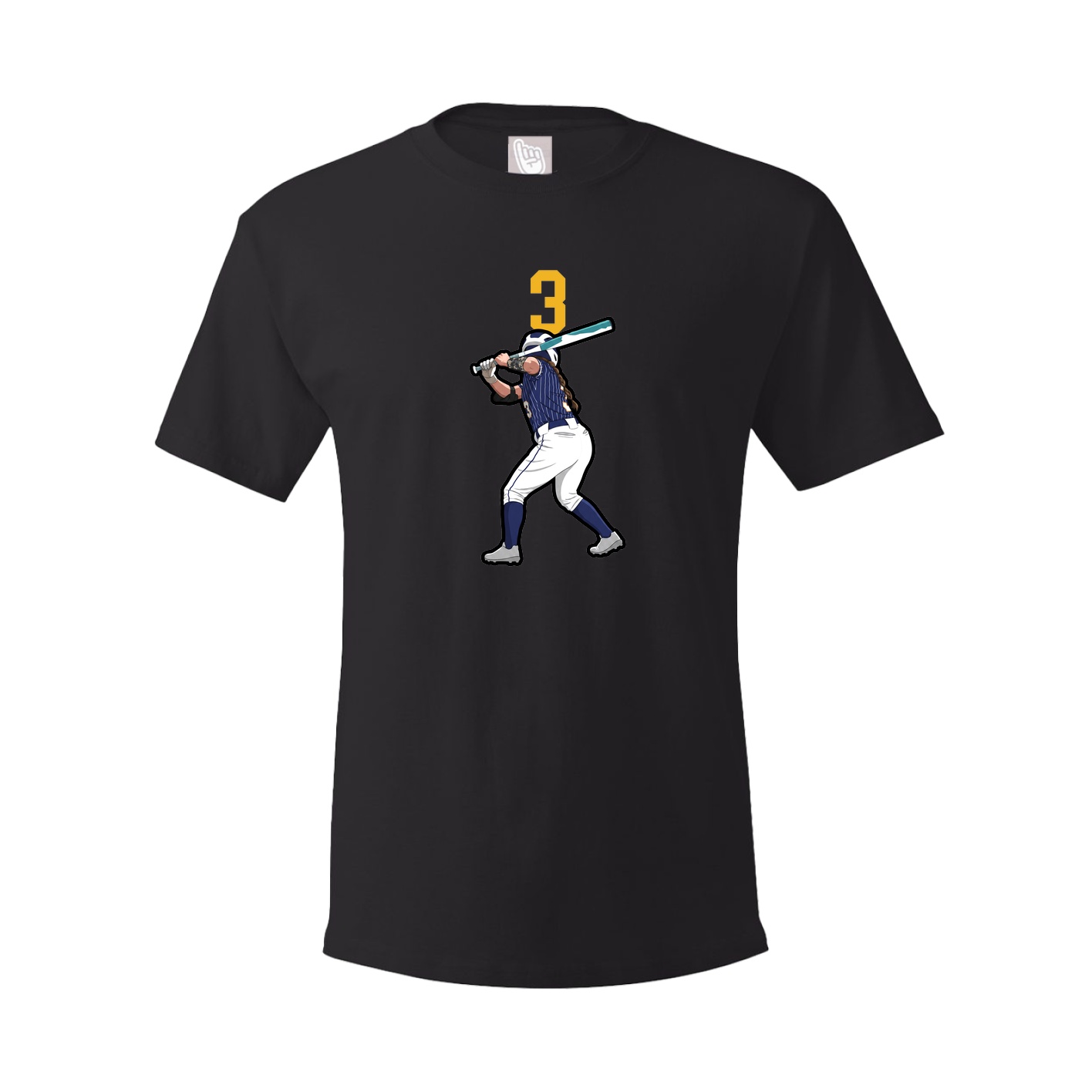 Youth Tee — Number Top in Black