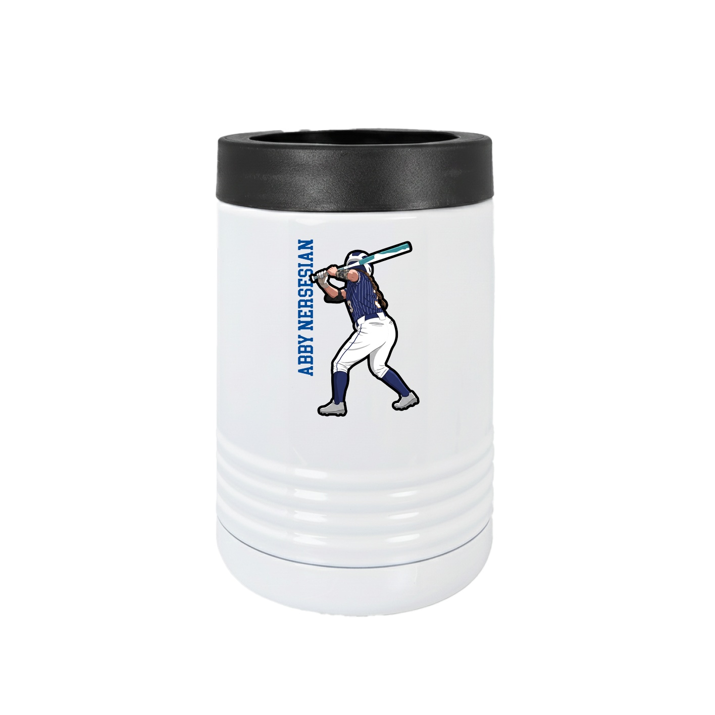 Beverage Holder — Name Vertical in White