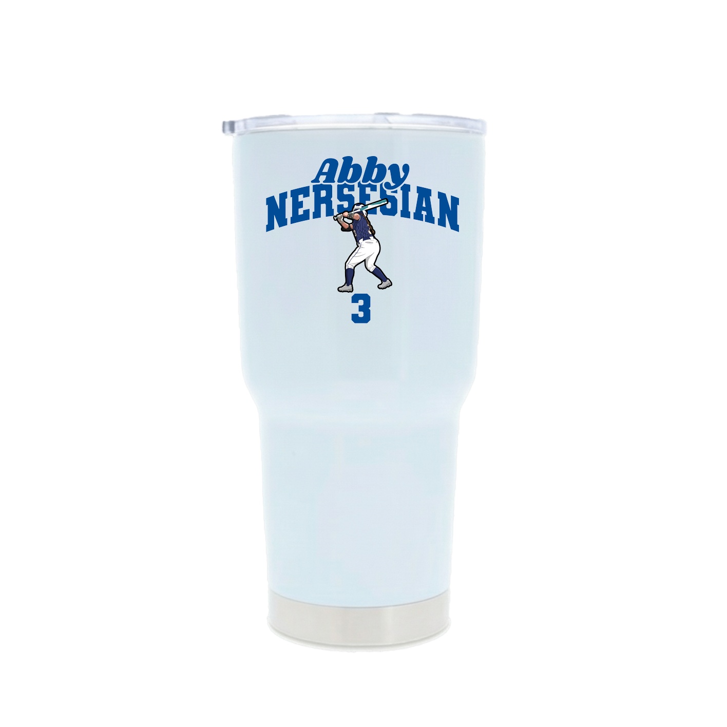 30oz Stainless Steel Tumbler — Signature Arch in White