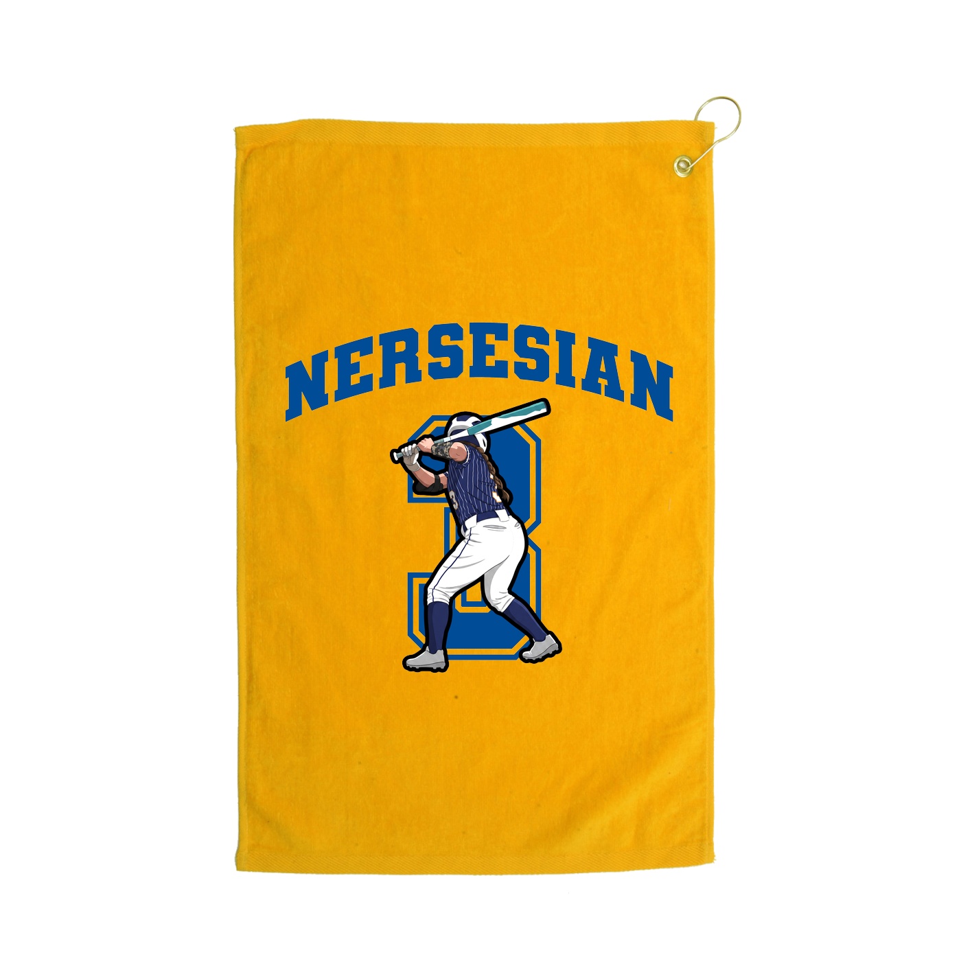 Golf Towel — Number in Gold