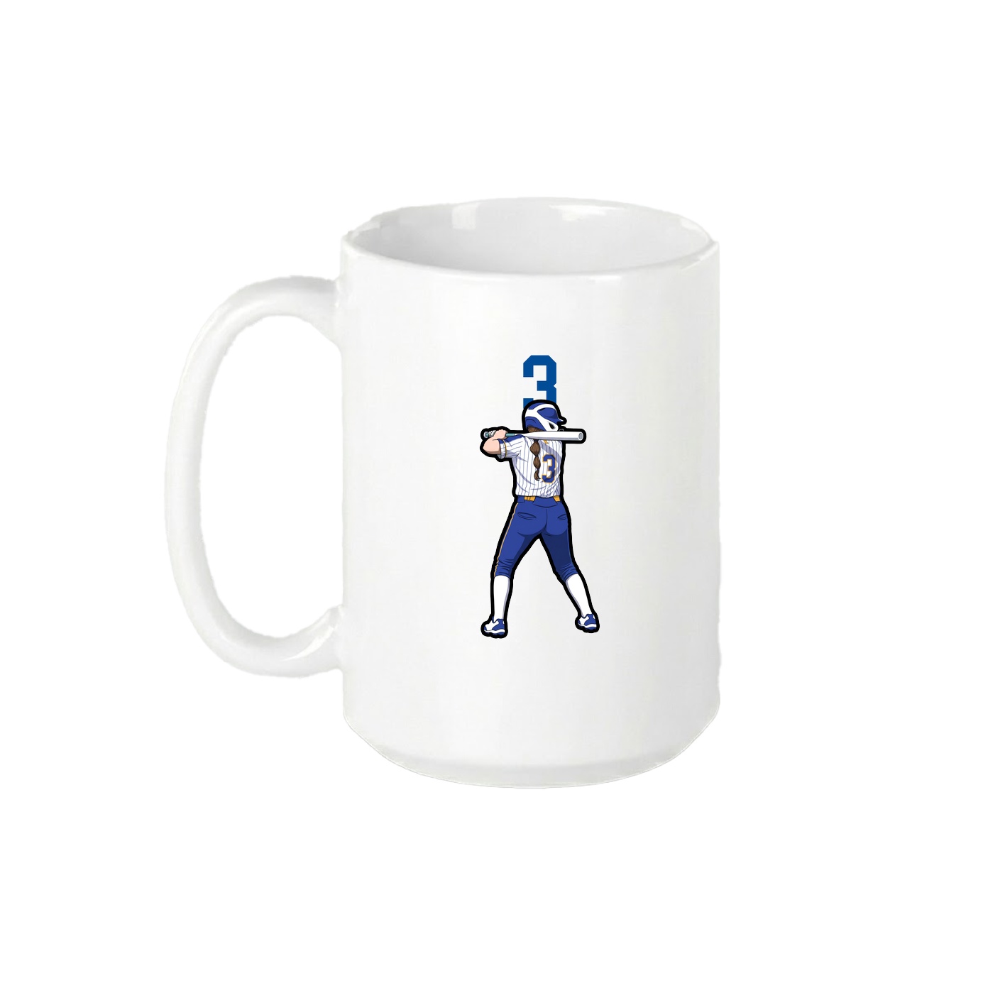 15oz Coffee Mug — Number Top in White