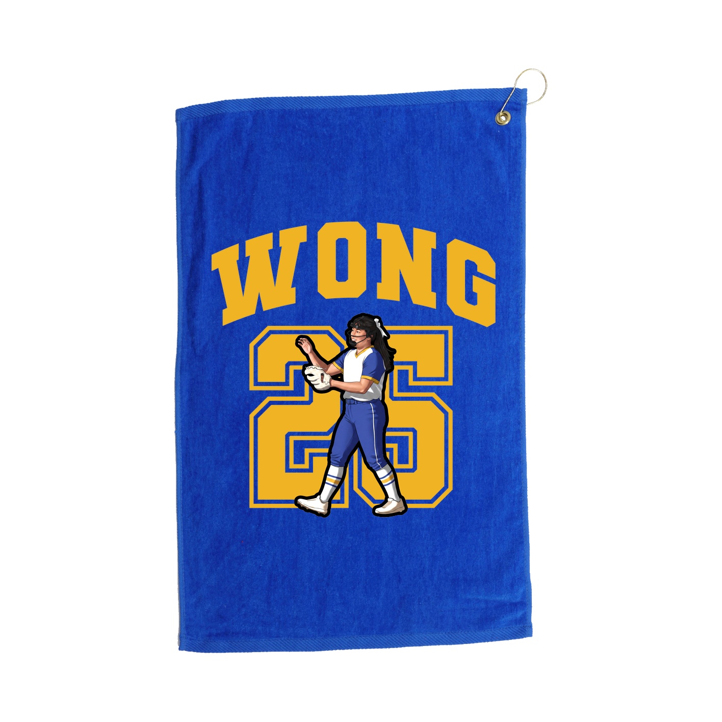Golf Towel — Number in Royal
