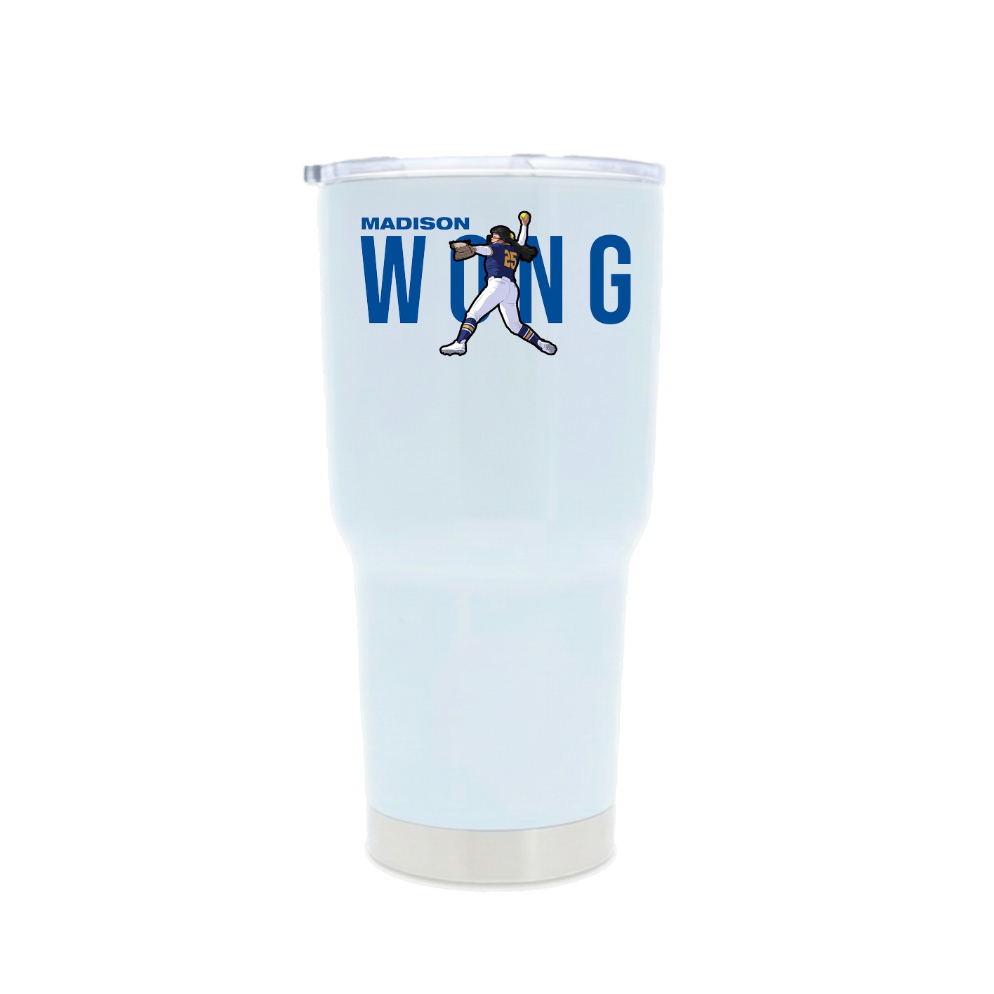 30oz Stainless Steel Tumbler — Player Name in White