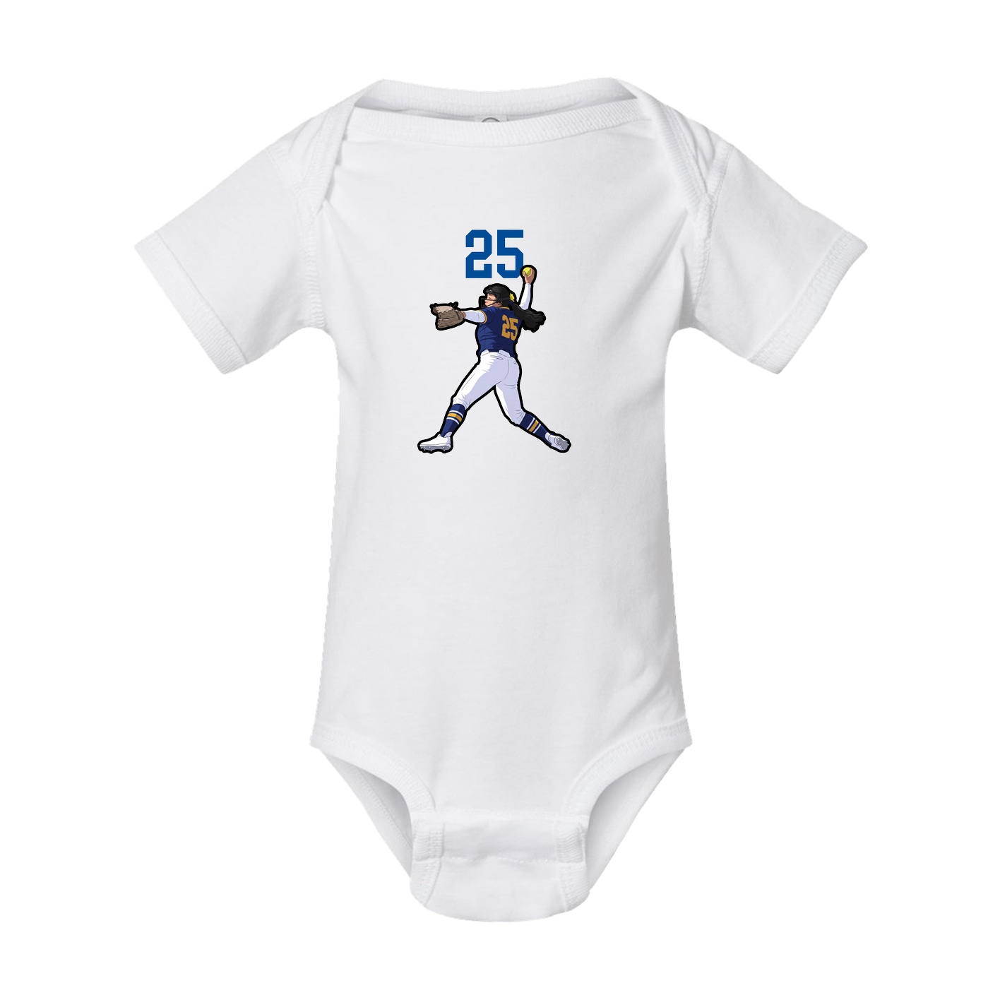 Baby Onesie — Number Top in White