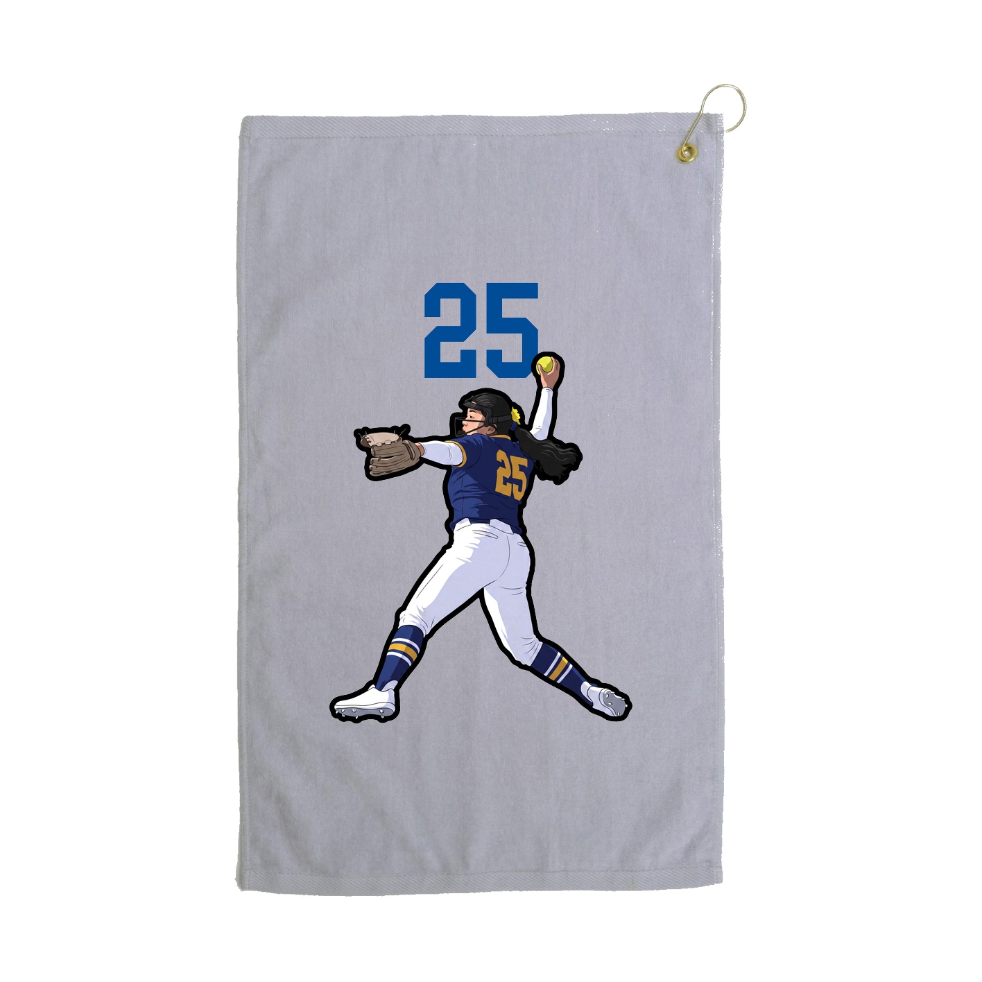 Golf Towel — Number Top in Grey