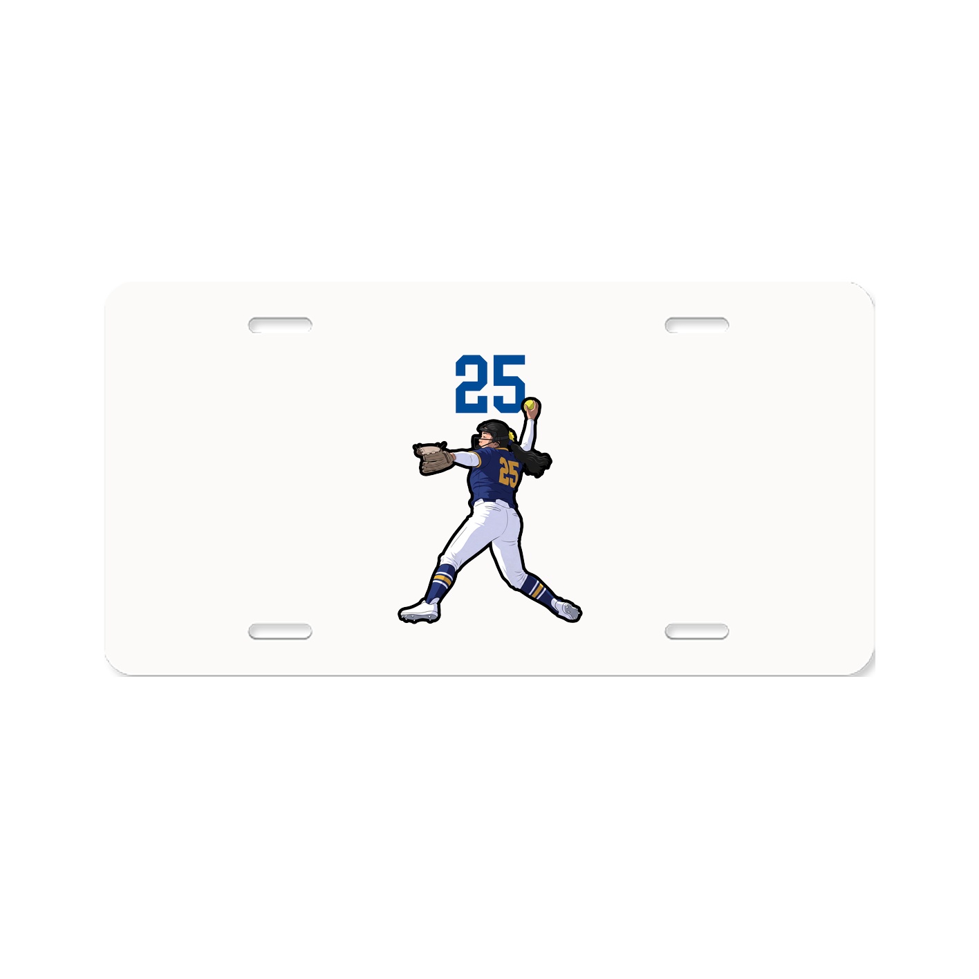 License Plate — Number Top in Classic