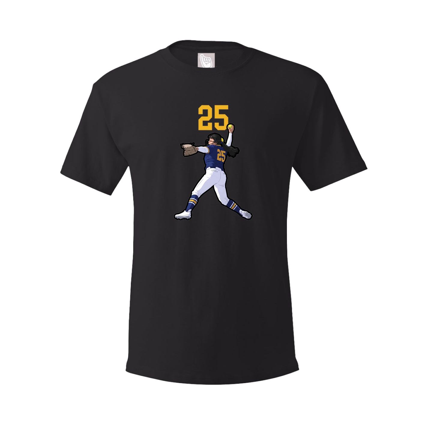 Youth Tee — Number Top in Black
