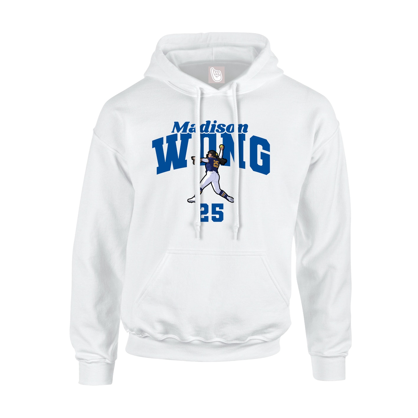 Hoodie — Signature Arch in White