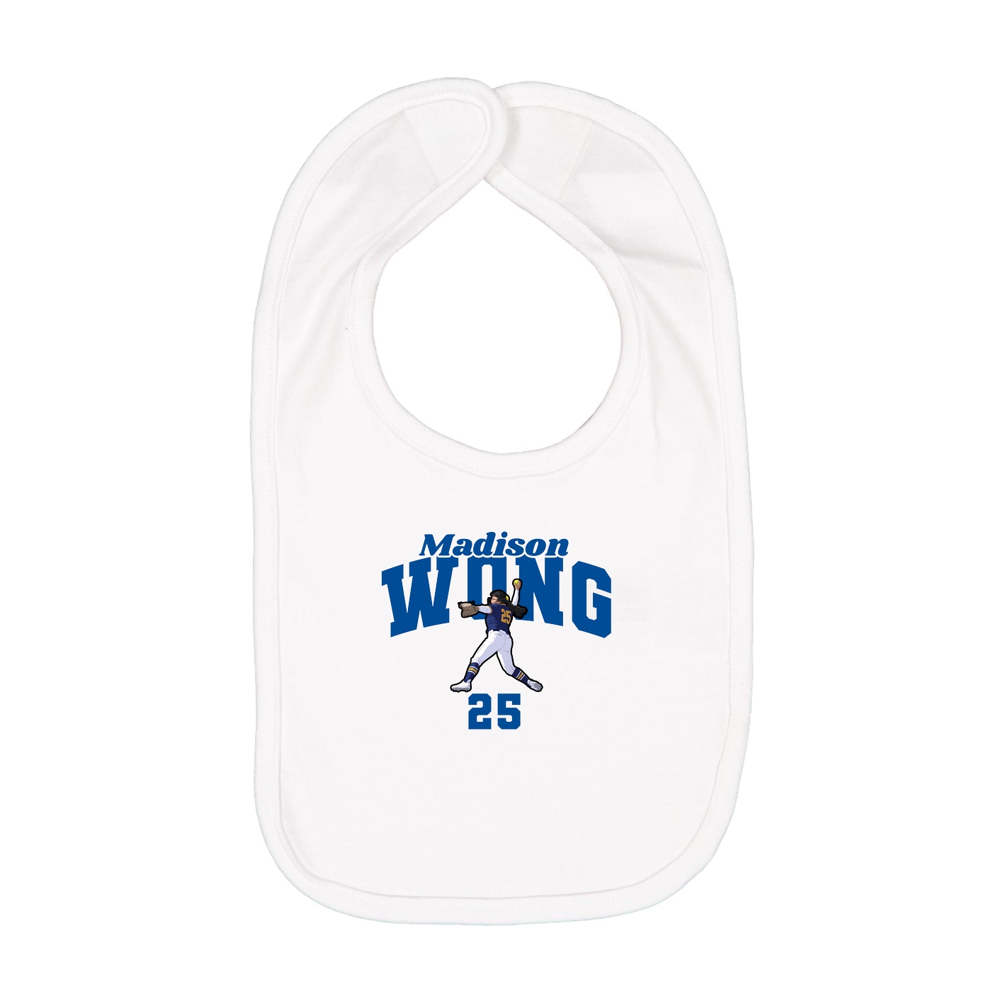 Infant Bib — Signature Arch in White