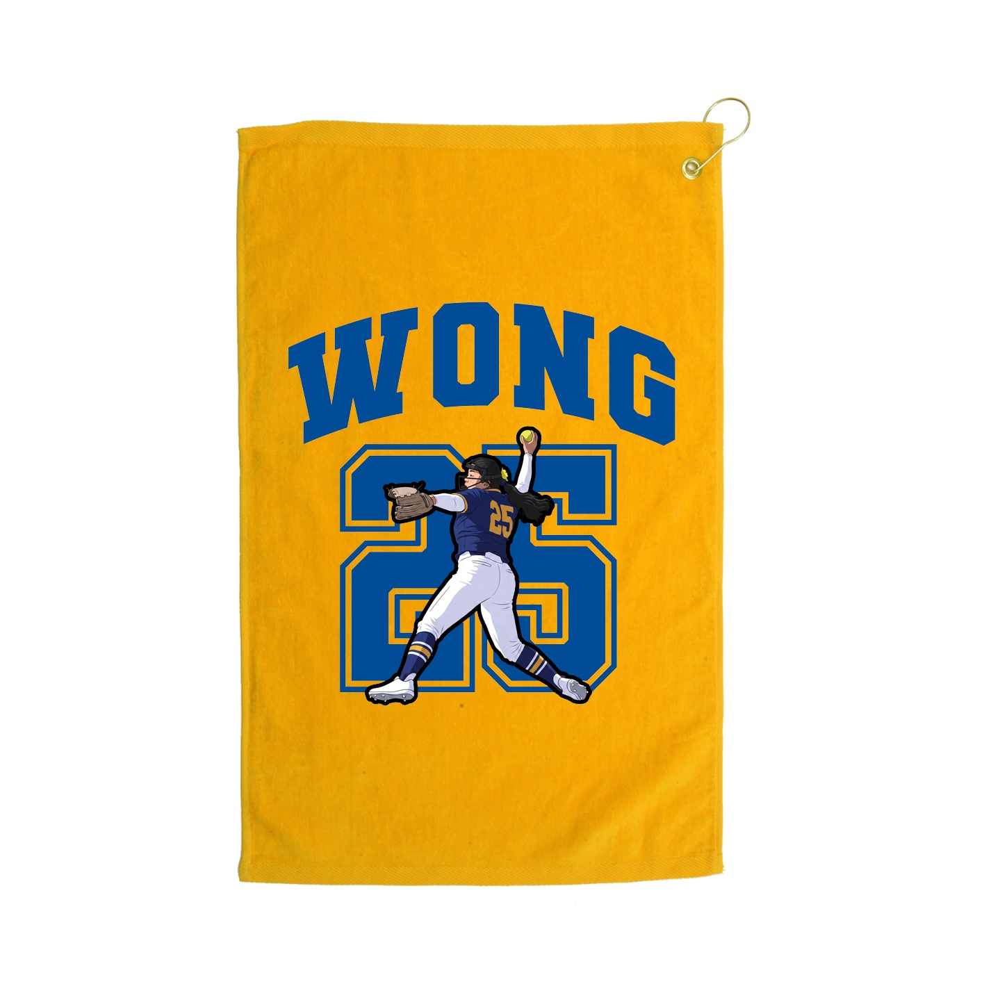 Golf Towel — Number in Gold