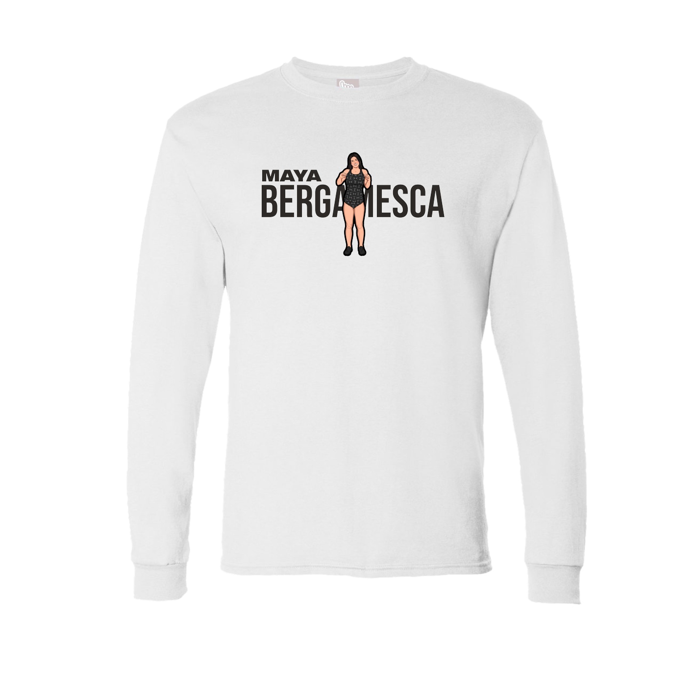 Long Sleeve Tee — Player Name in White