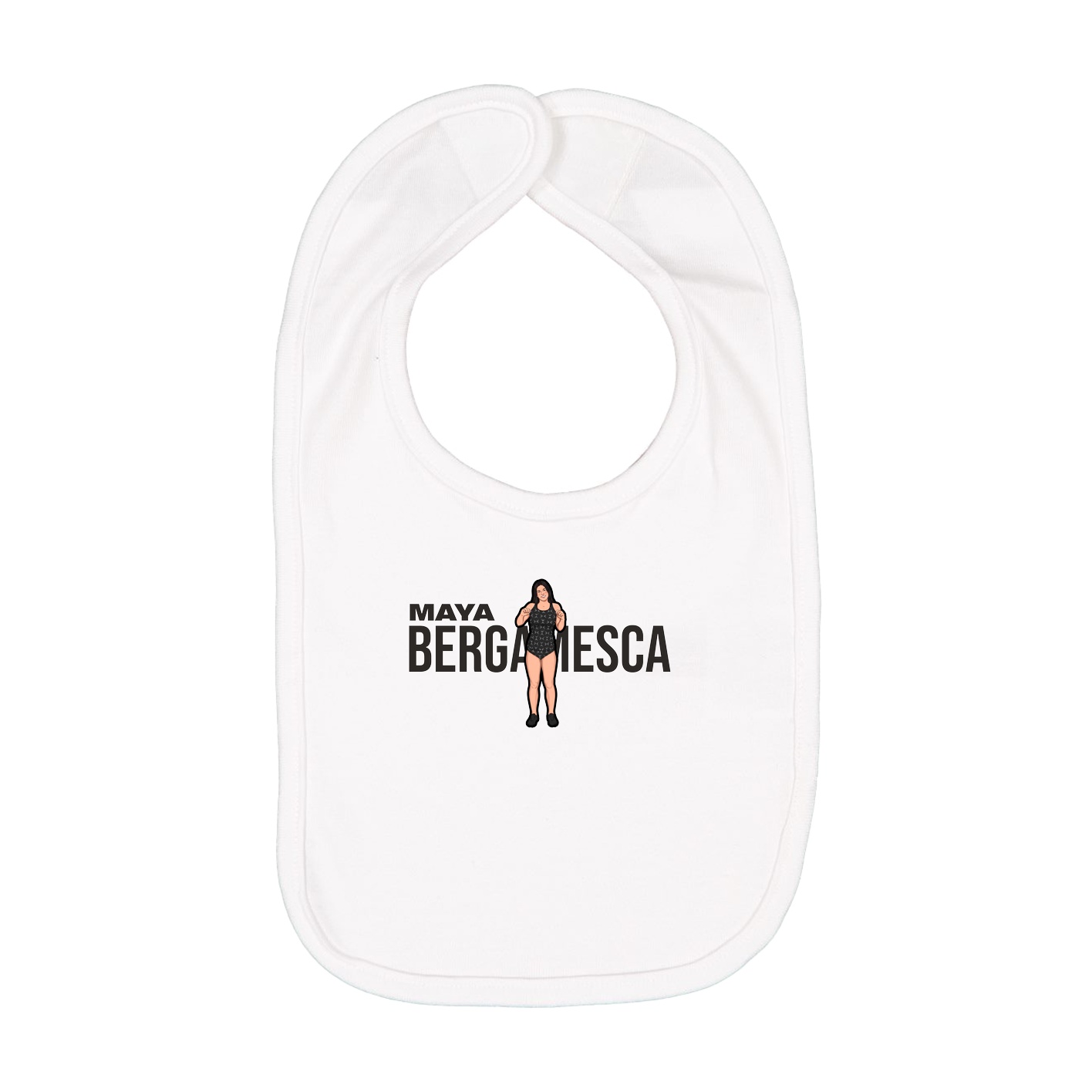 Infant Bib — Player Name in White