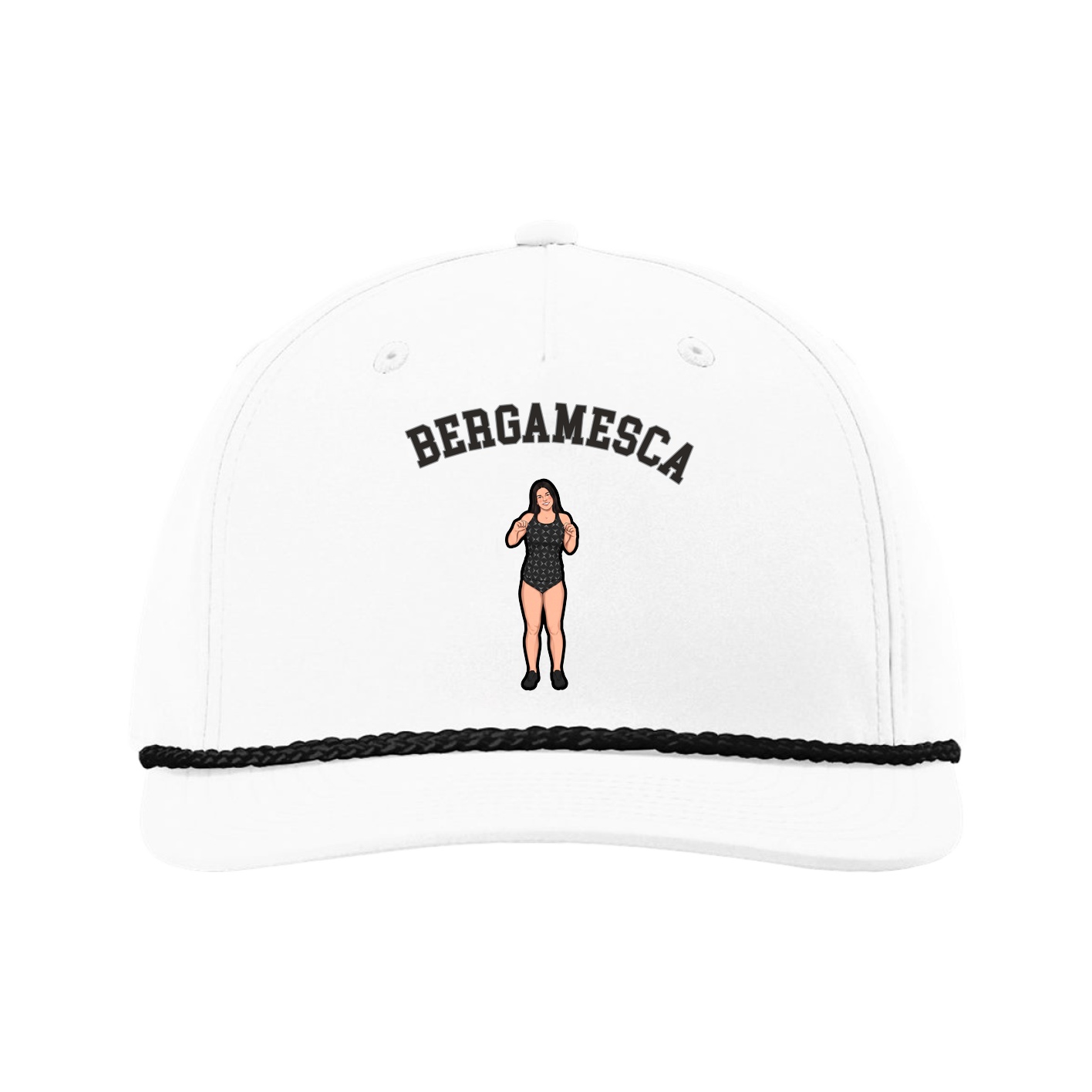 Five-Panel Classic Rope Cap — Shirsey Arch in White