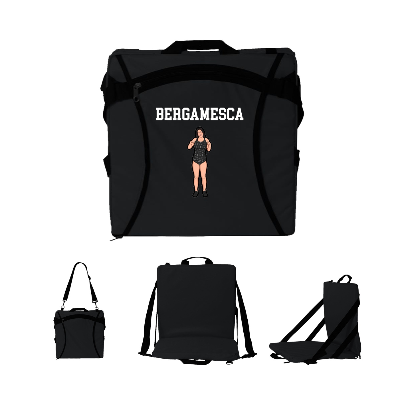 Folding Stadium Seat — Shirsey in Black