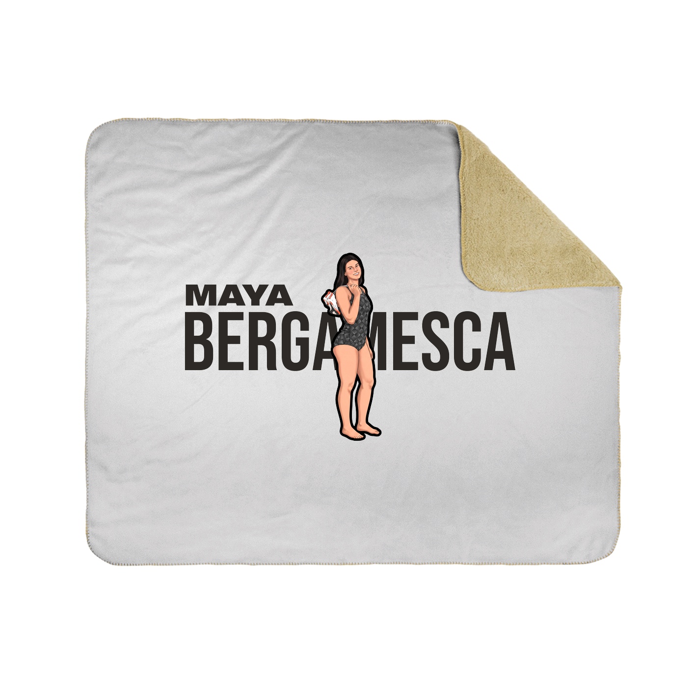 Throw Blanket — Player Name in White