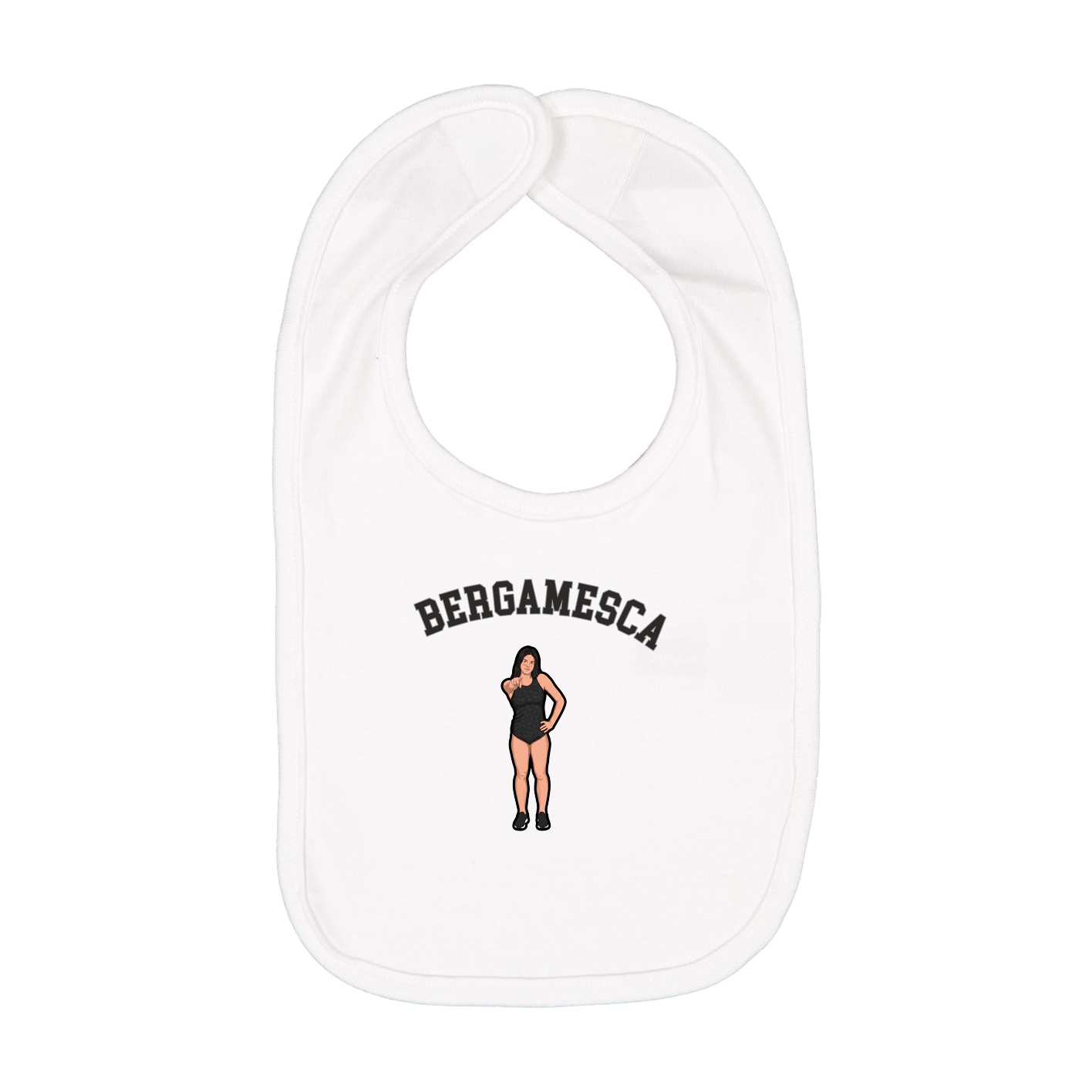 Infant Bib — Shirsey Arch in White