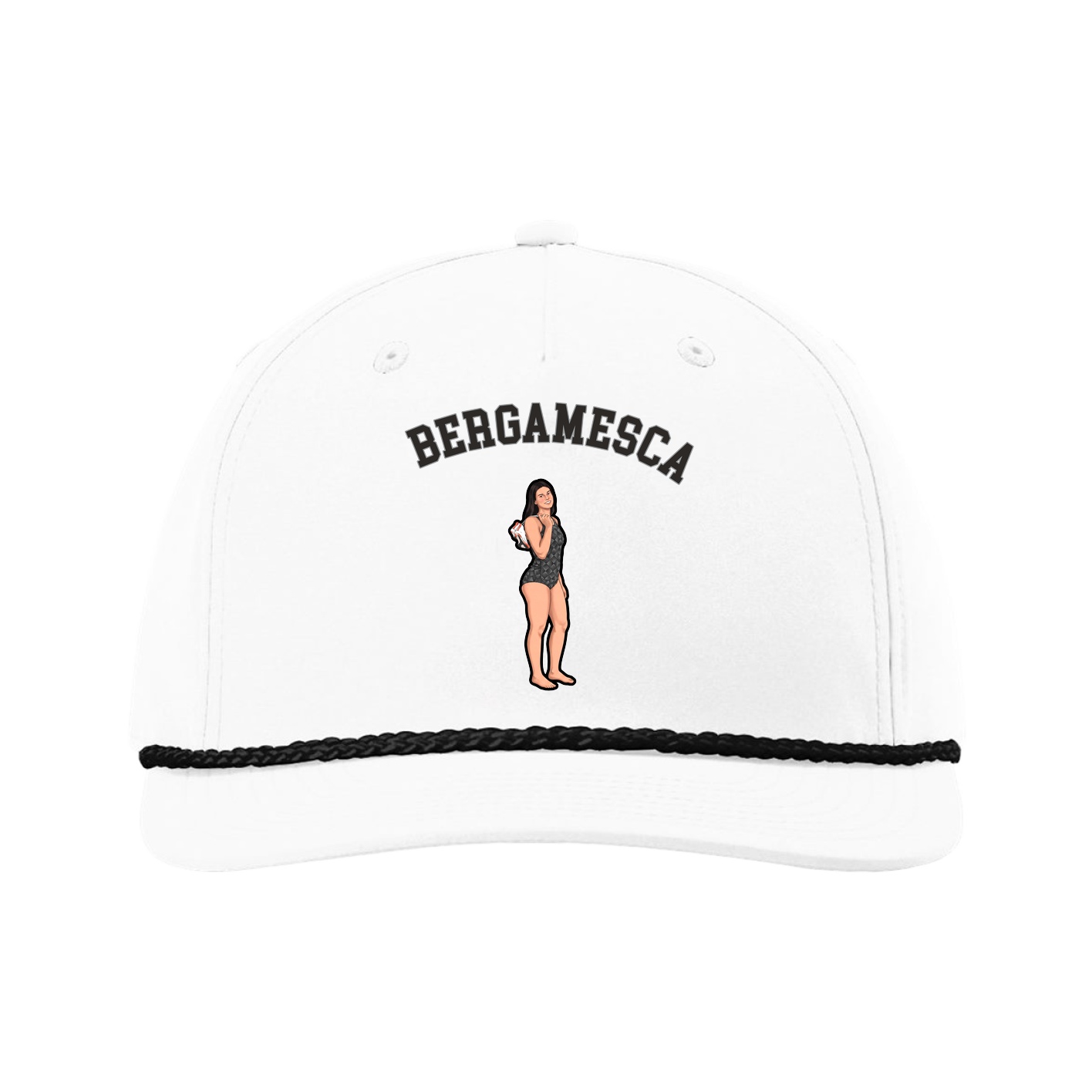Five-Panel Classic Rope Cap — Shirsey Arch in White