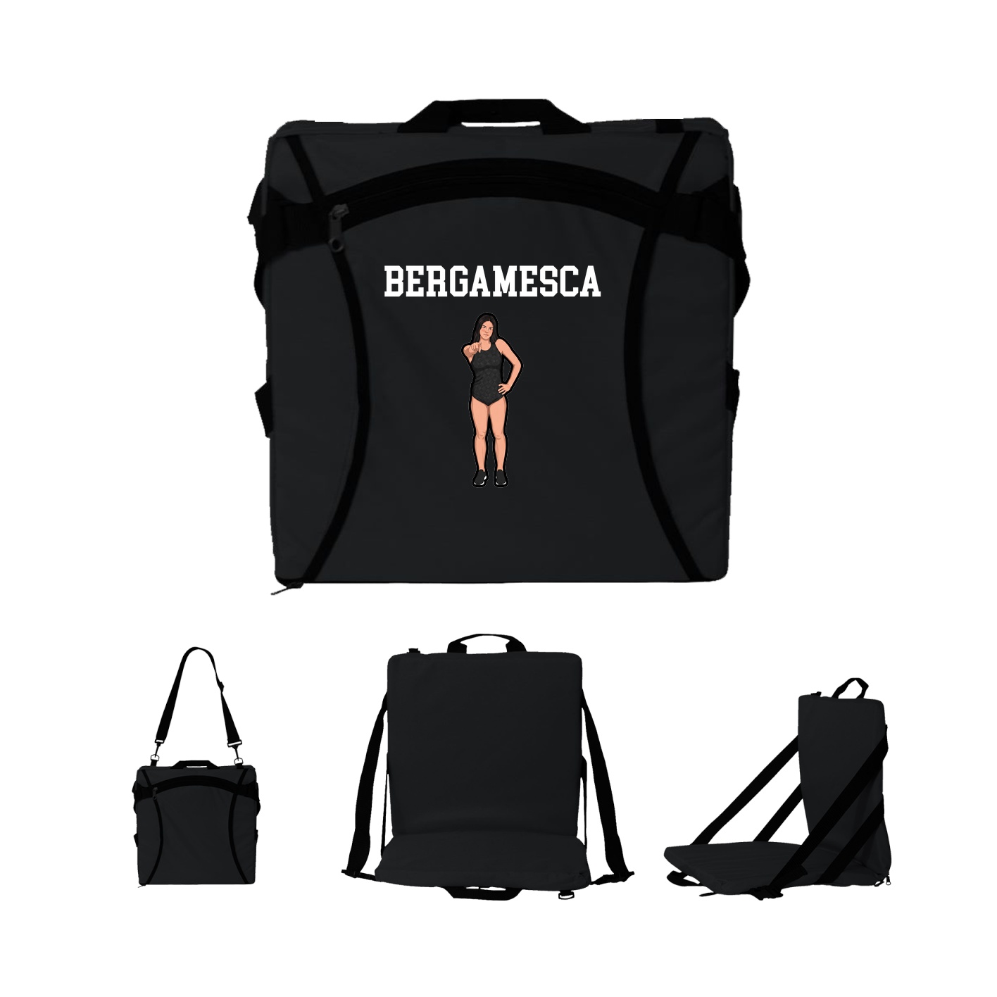 Folding Stadium Seat — Shirsey in Black