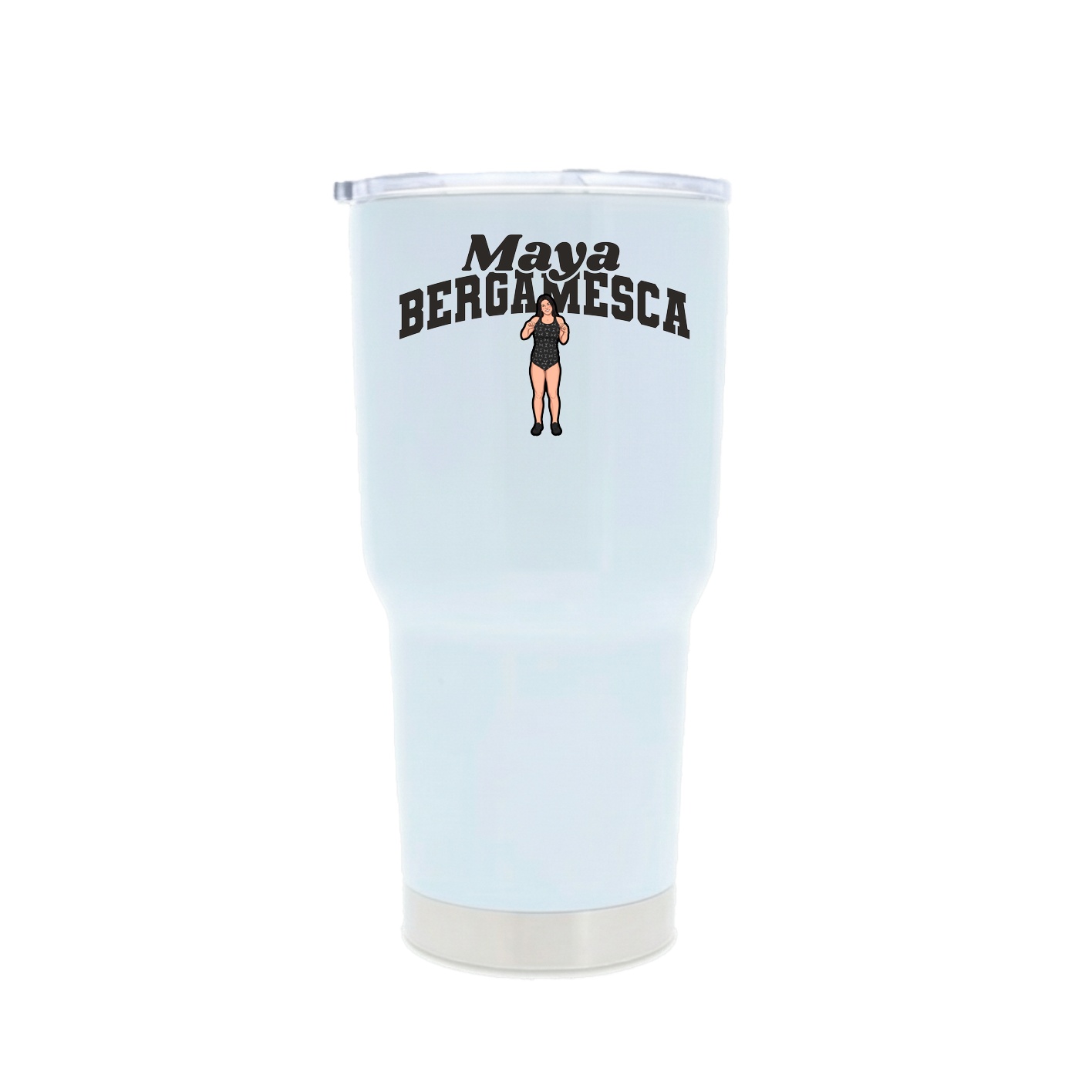 30oz Stainless Steel Tumbler — Signature Arch in White