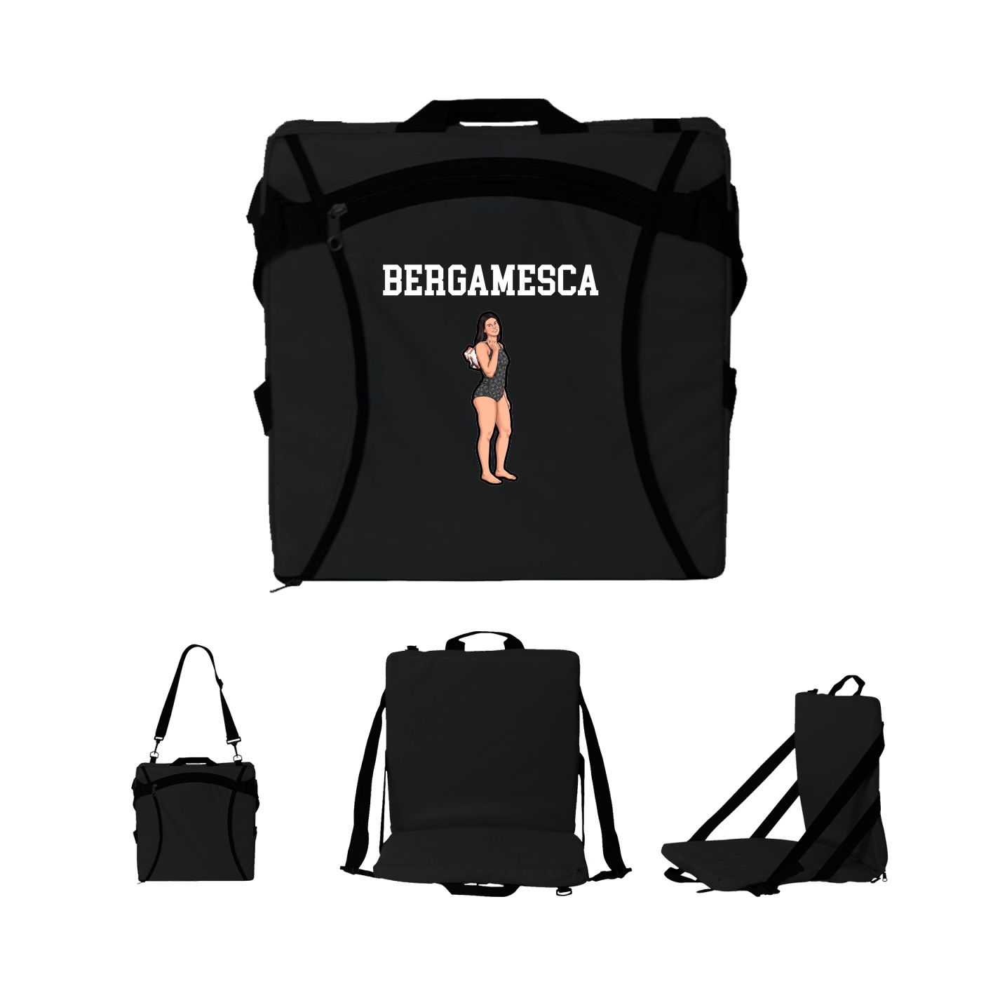 Folding Stadium Seat — Shirsey in Black