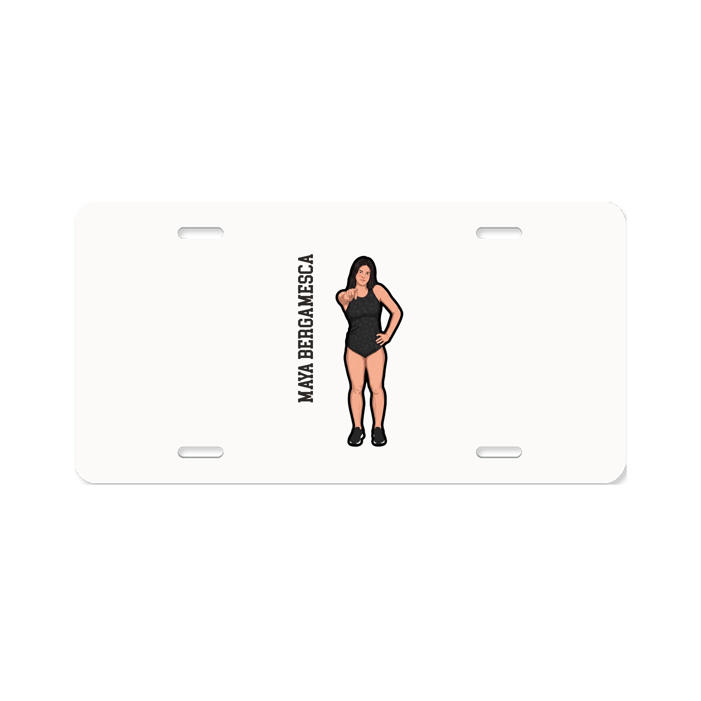 License Plate — Name Vertical in Classic