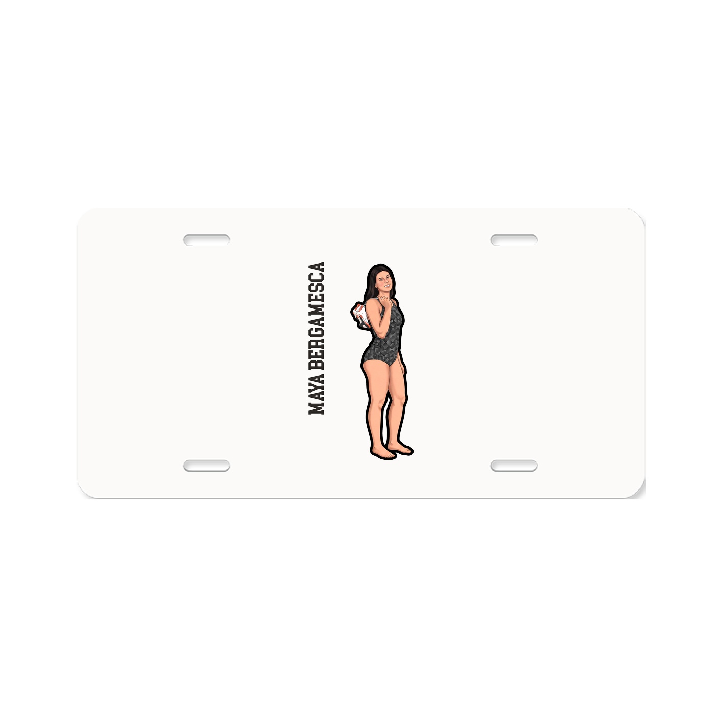 License Plate — Name Vertical in Classic