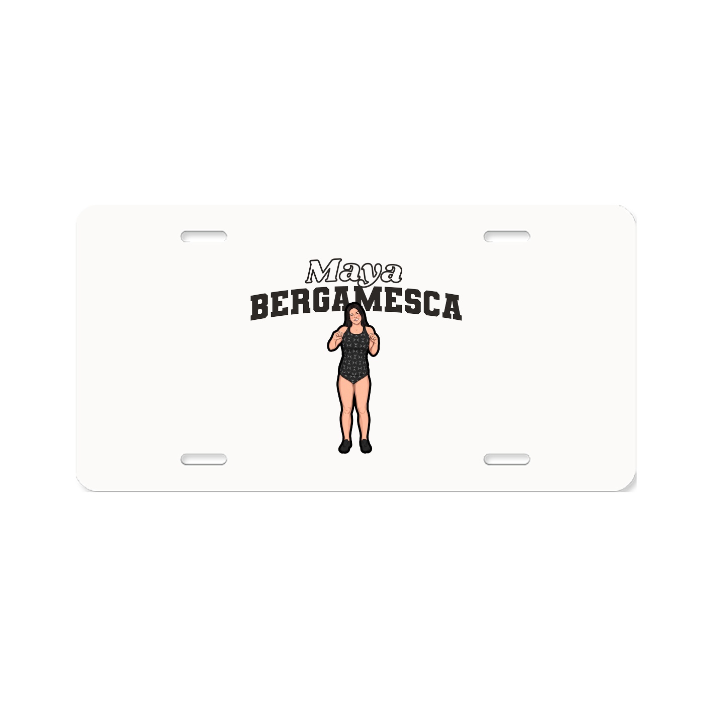 License Plate — Name Arch in Classic