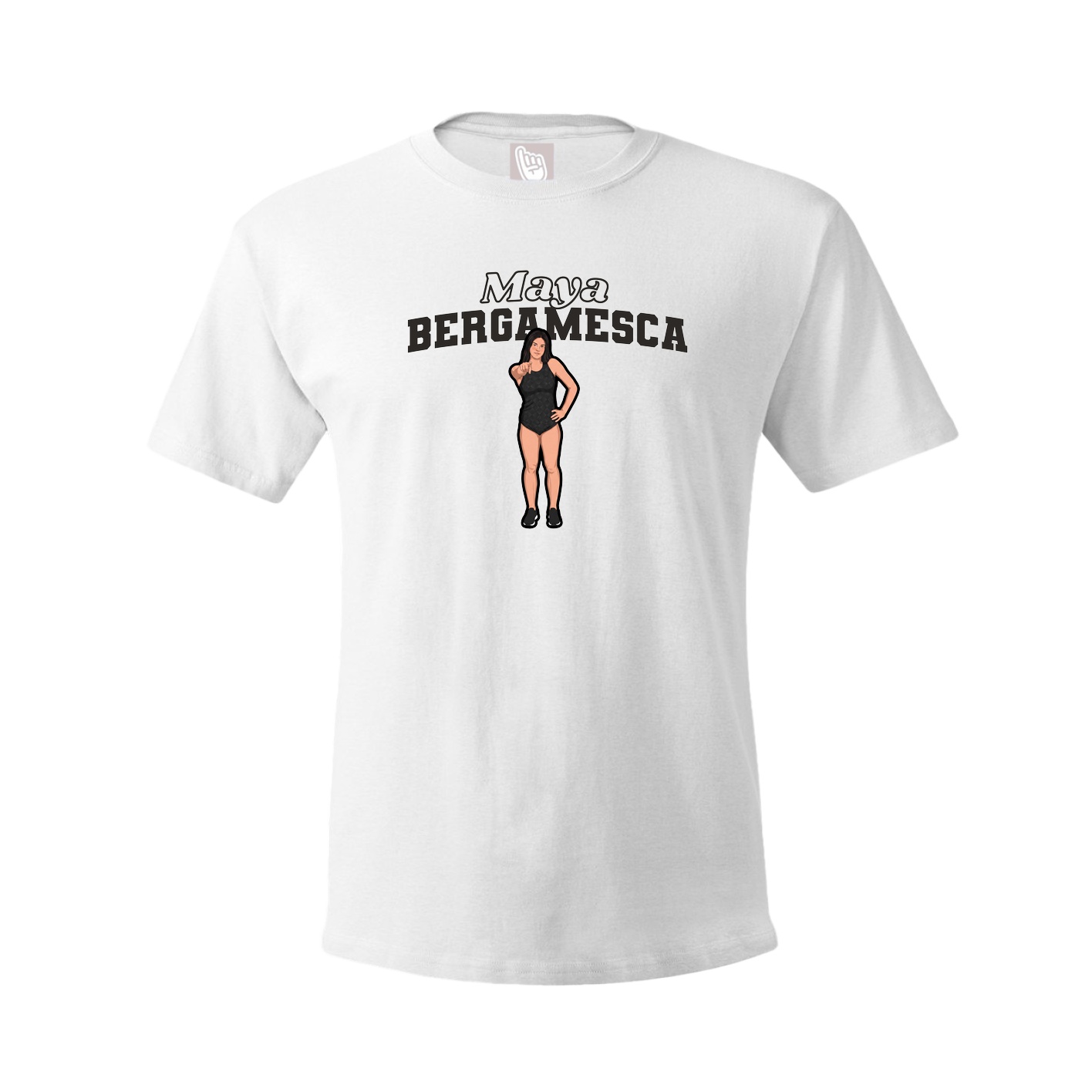 Youth Tee — Name Arch in White